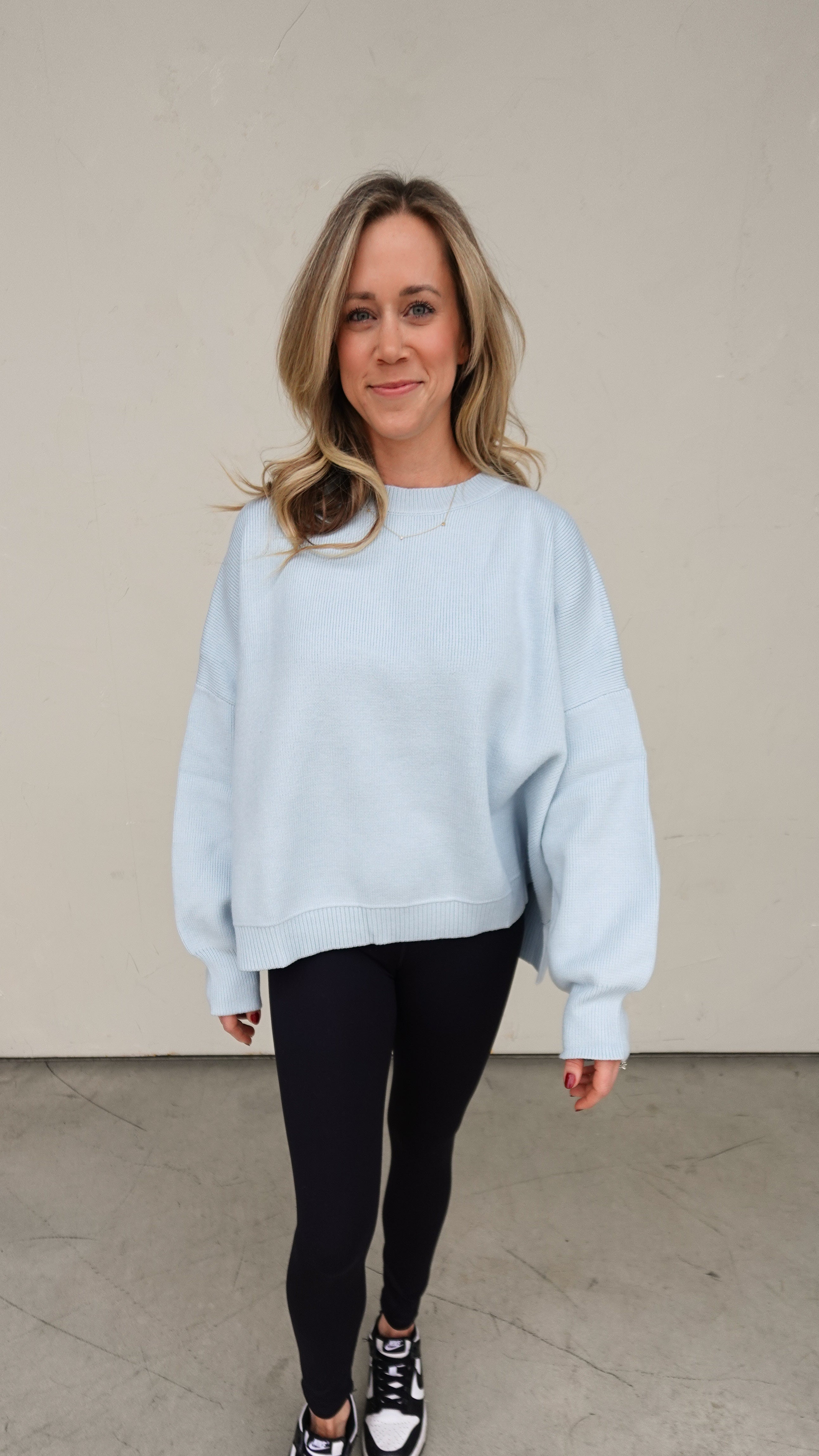 Baby Blue Slouchy Sweater | Elegant Women's Fashion by coolavocek