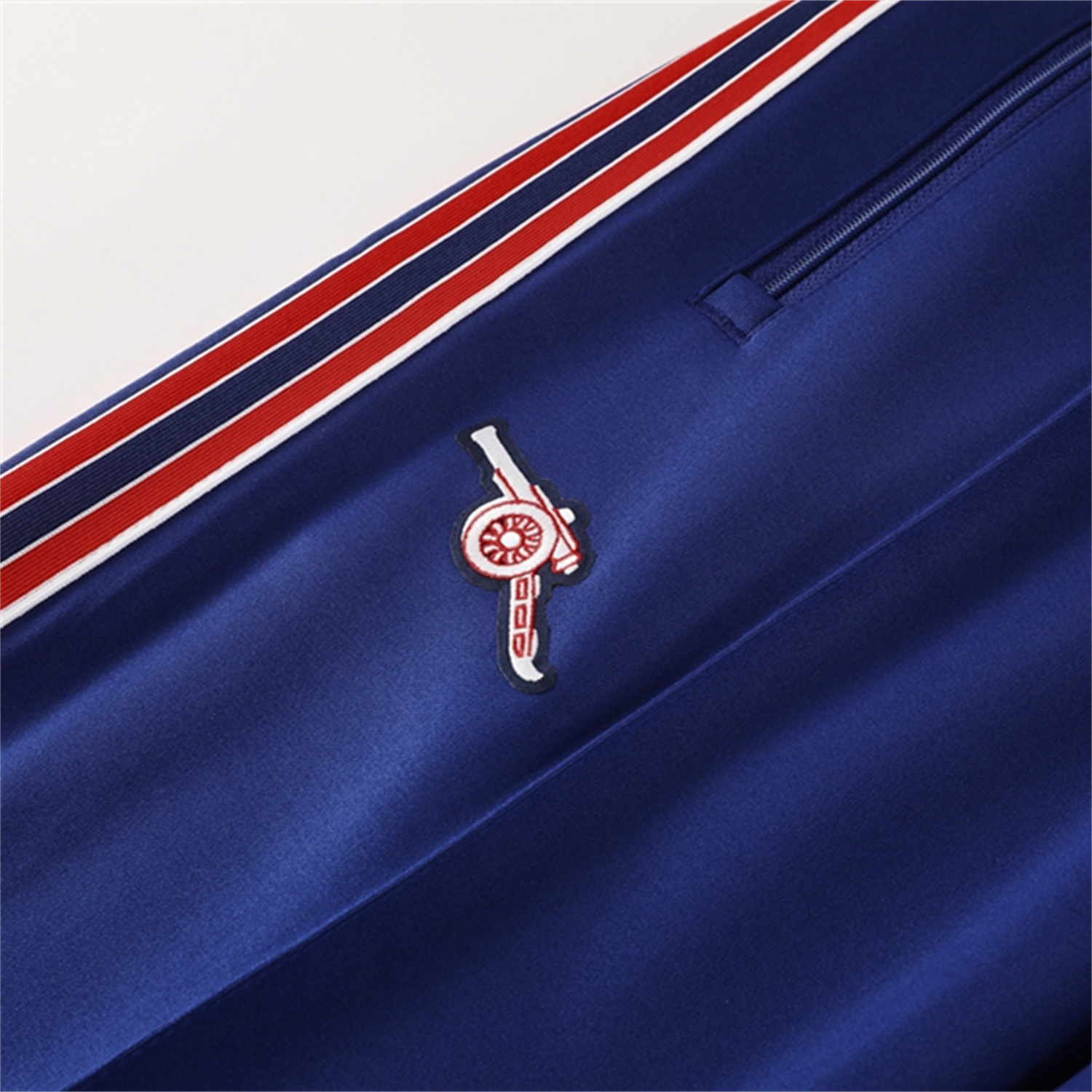 AlphaJersey-Arsenal 25-26 Throwback Trefoil Jacket Training Tracksuit - Royal Blue Jackets & Pants