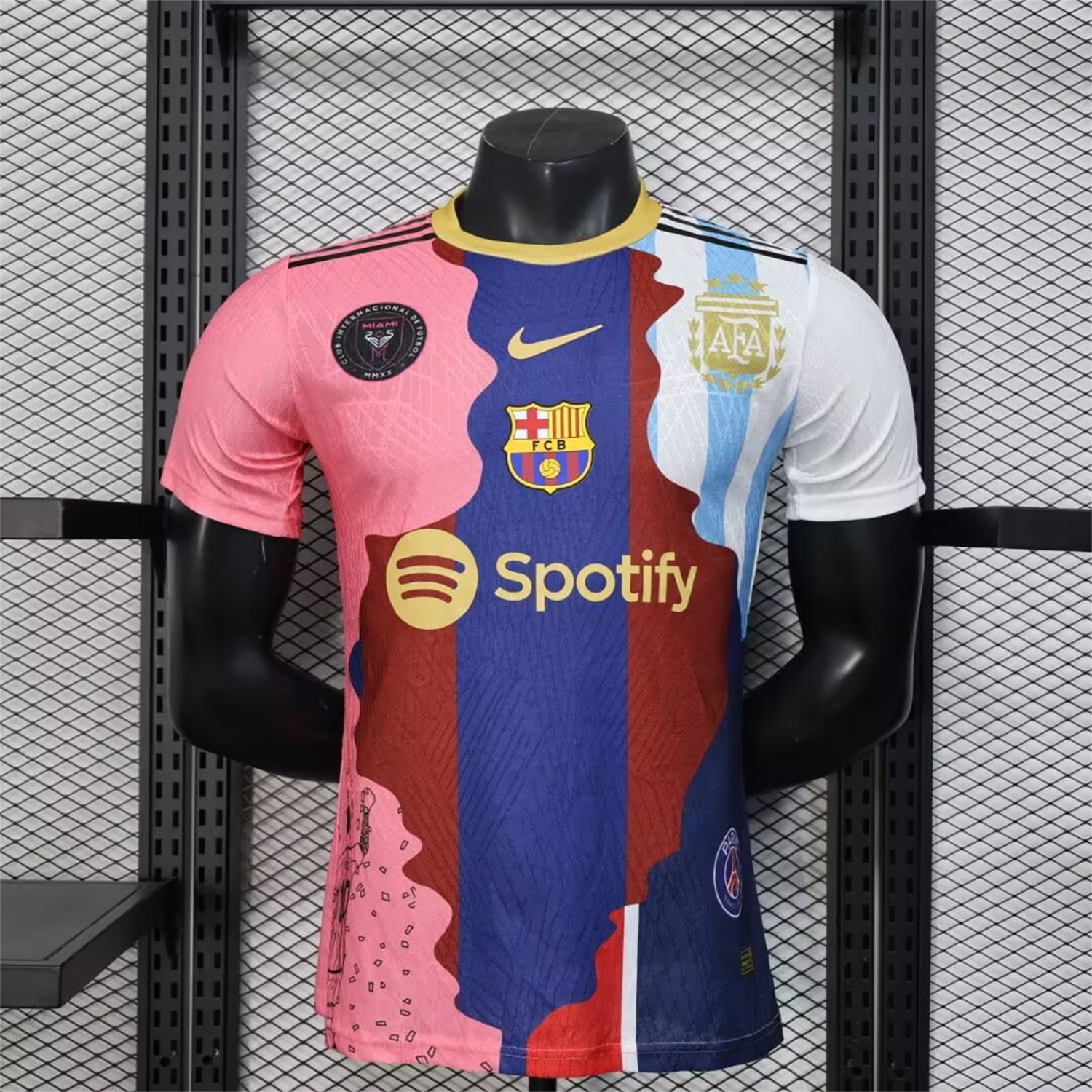 AlphaJersey-Messi Career Commemorative Jersey - Player Version - INT M.A.M Argentina Barcelona Paris Saint-Germain PSG