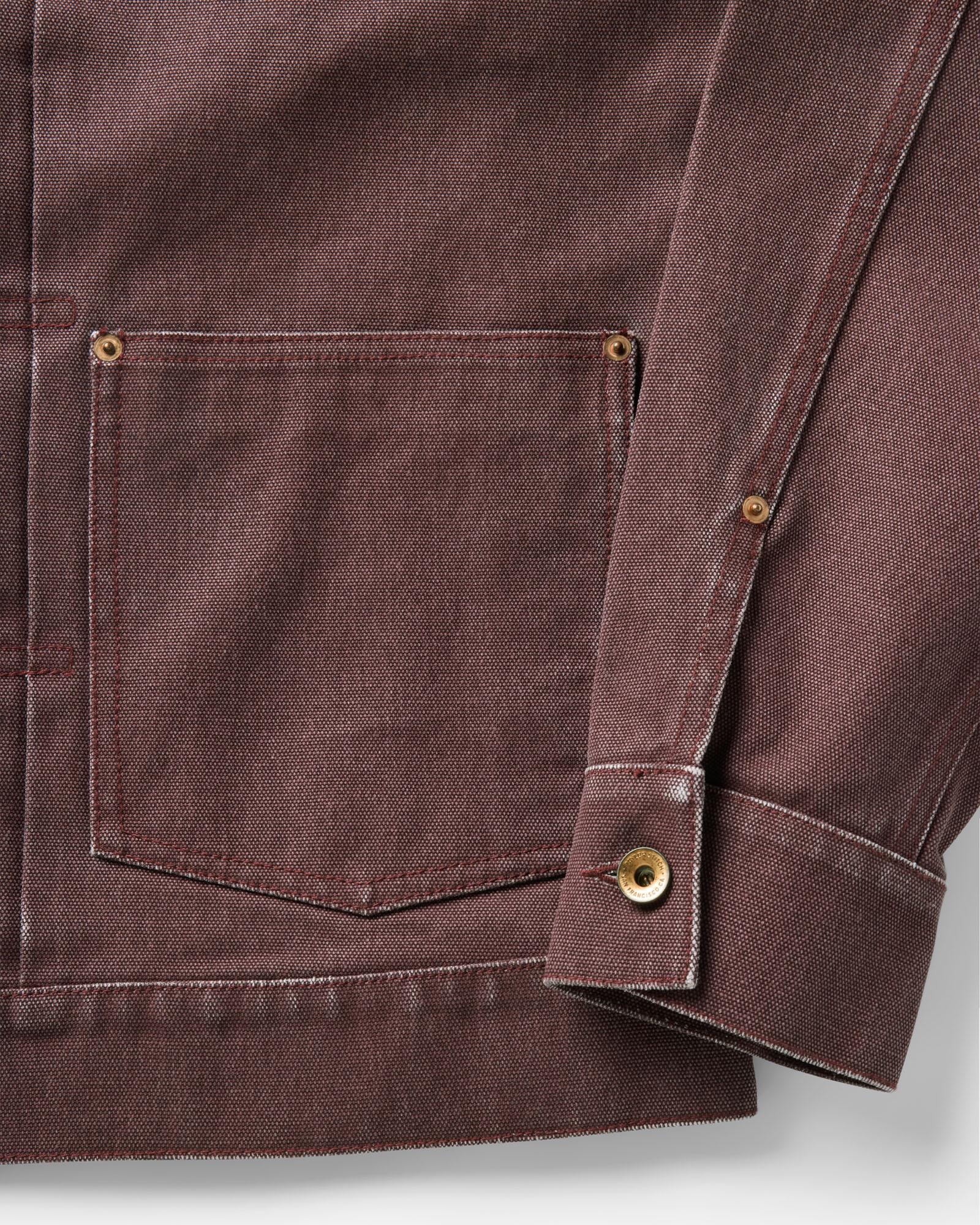 The Ryder Jacket in Burgundy Chipped Canvas | Modern Menswear by yycbvcnbmmnbm