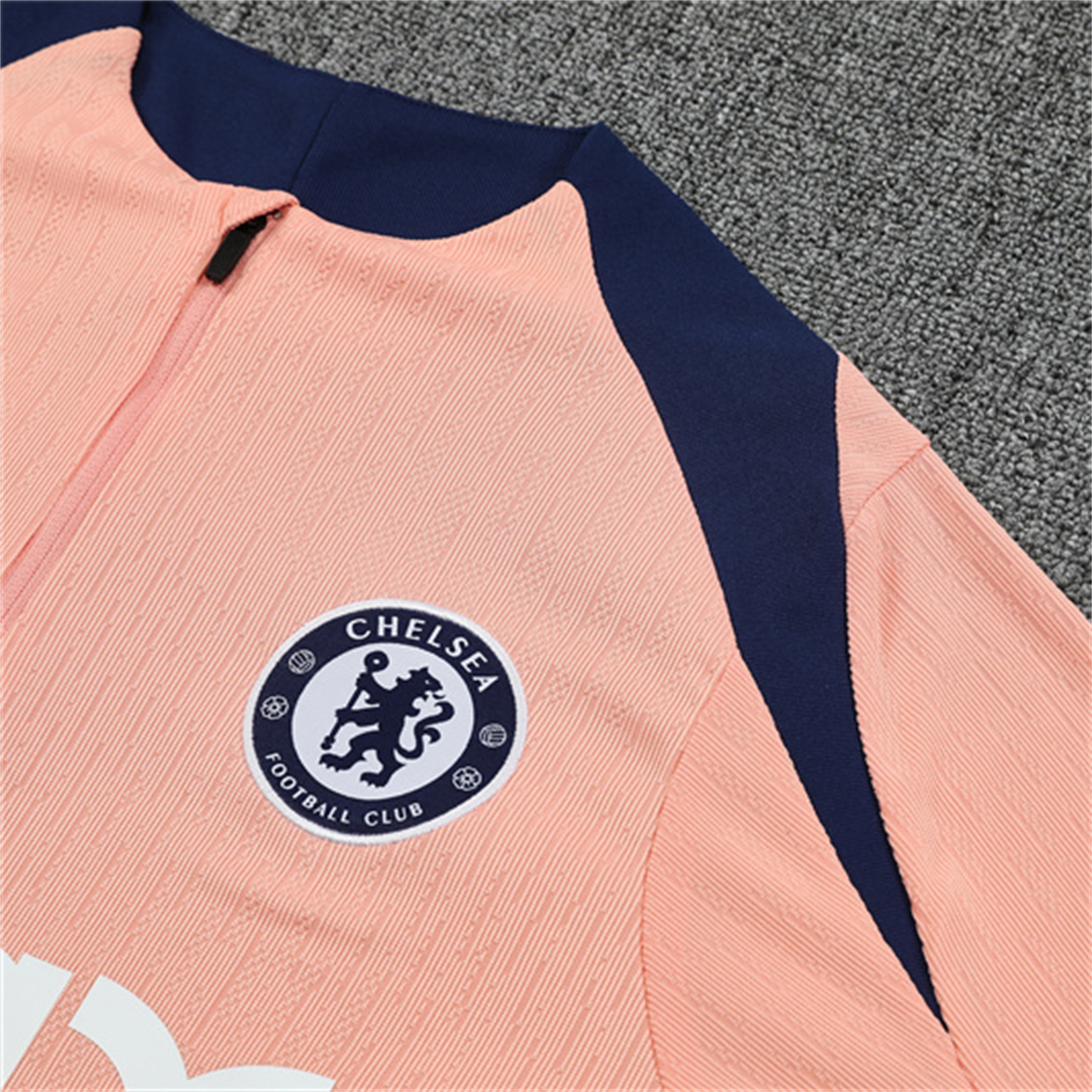 AlphaJersey-C.H.E.L.S.E.A 25-26 Kids Long Sleeve Training Set - Player Version - Pink Top and Blue Pants