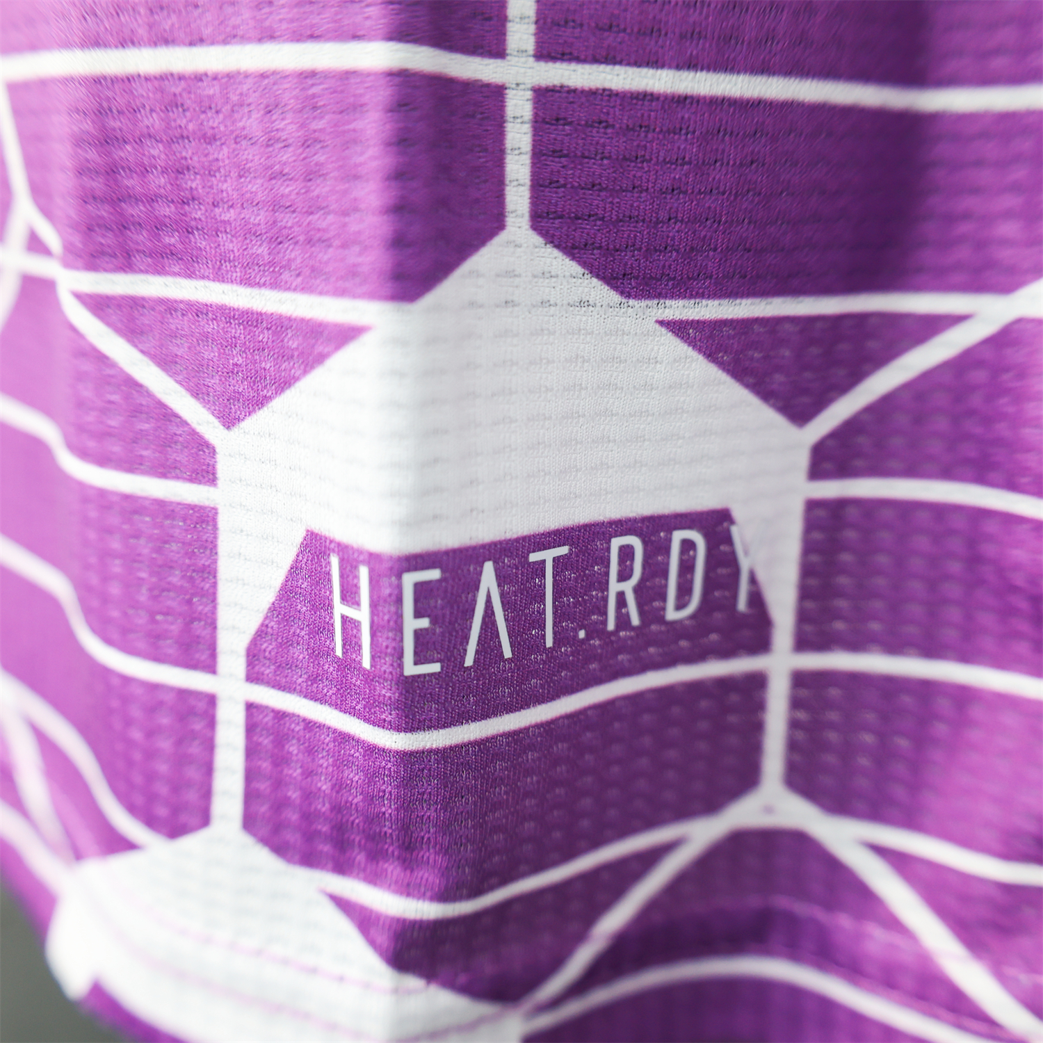 AlphaJersey-Algeria 25-26 White Purple Gradient with Hexagonal Pattern Jersey - Player Version