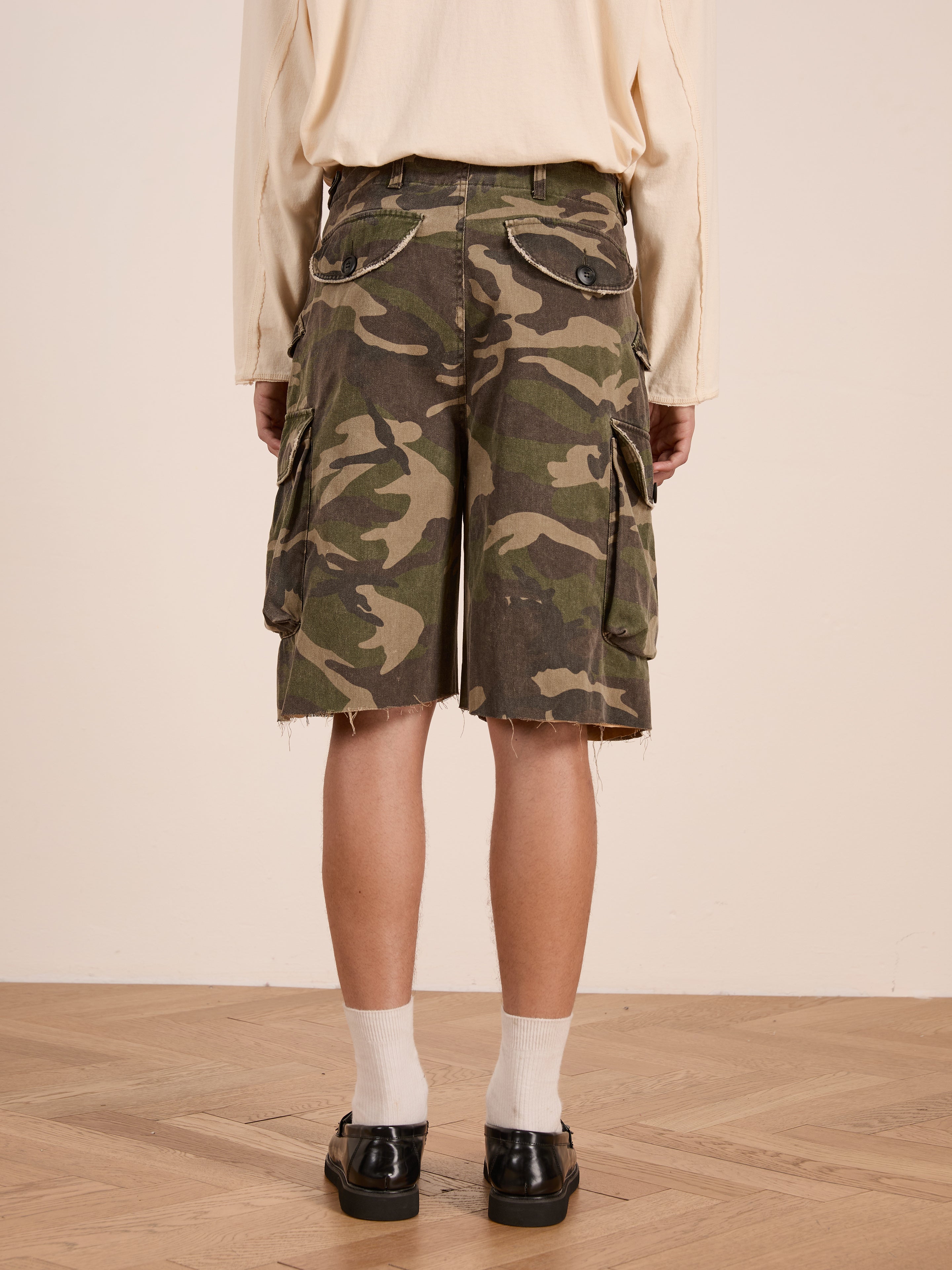 Camouflage Twill Utility Cargo Shorts | Modern Menswear by yycbvcnbmmnbm