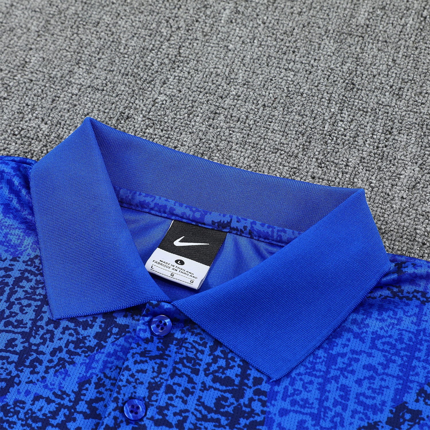 AlphaJersey-France 25-26 POLO Short-Sleeve Training Set - Ocean Blue Top and Dark Blue Pants