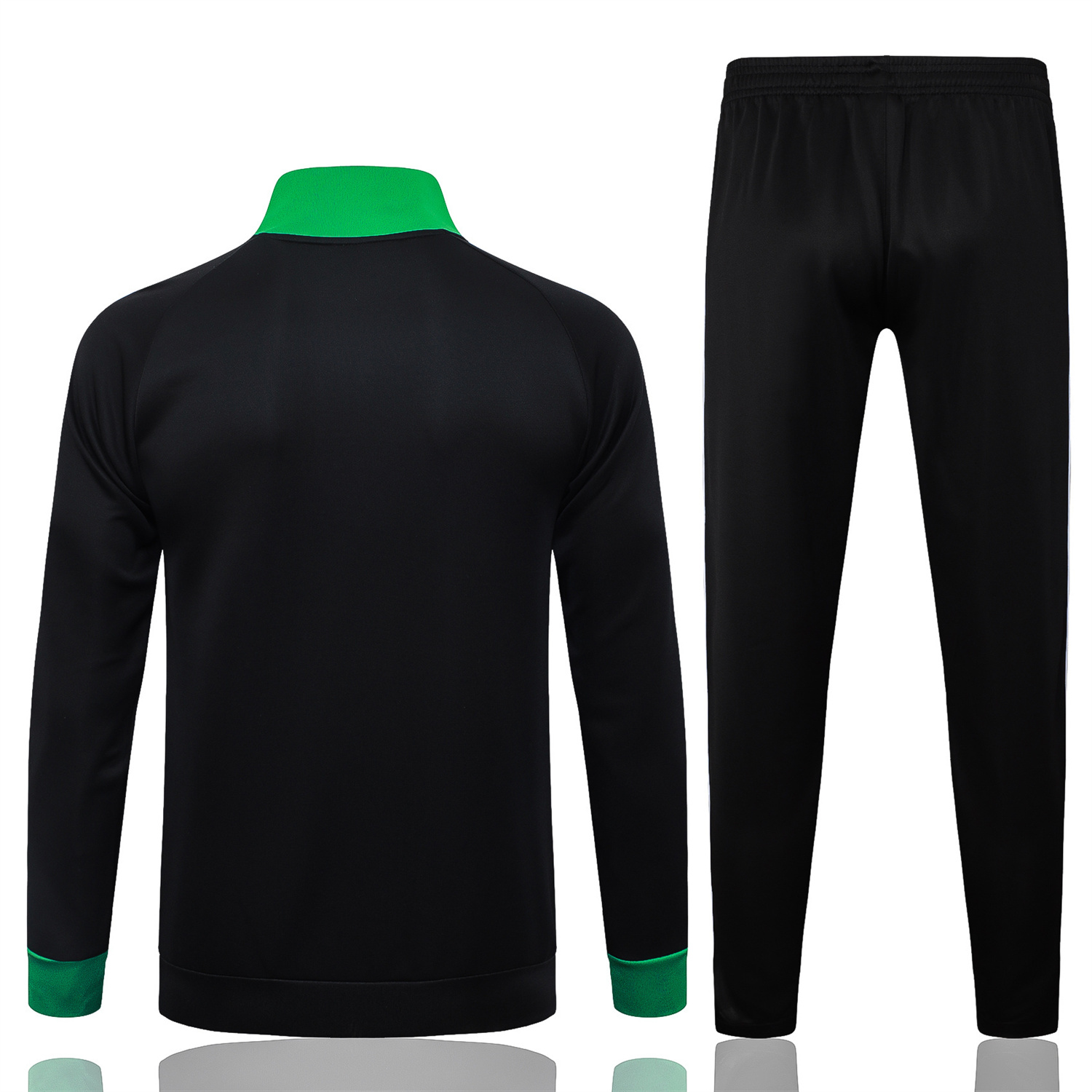 AlphaJersey-Senegal 2026 Jacket Training Tracksuit - Black With Green Jackets & Pants