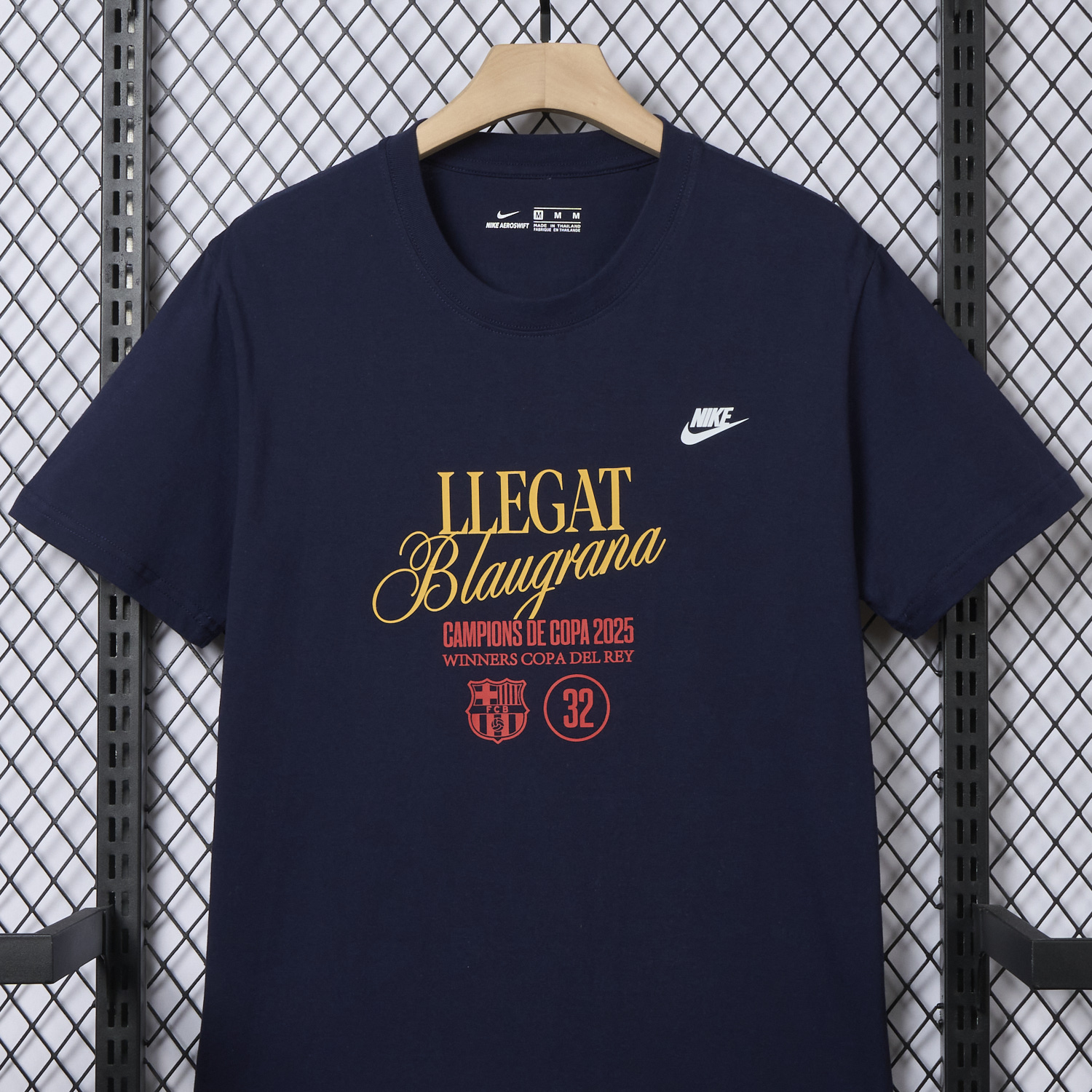 AlphaJersey-Barcelona 2025 Winners Copa Del Rey Deep Blue Commemorative T-shirt