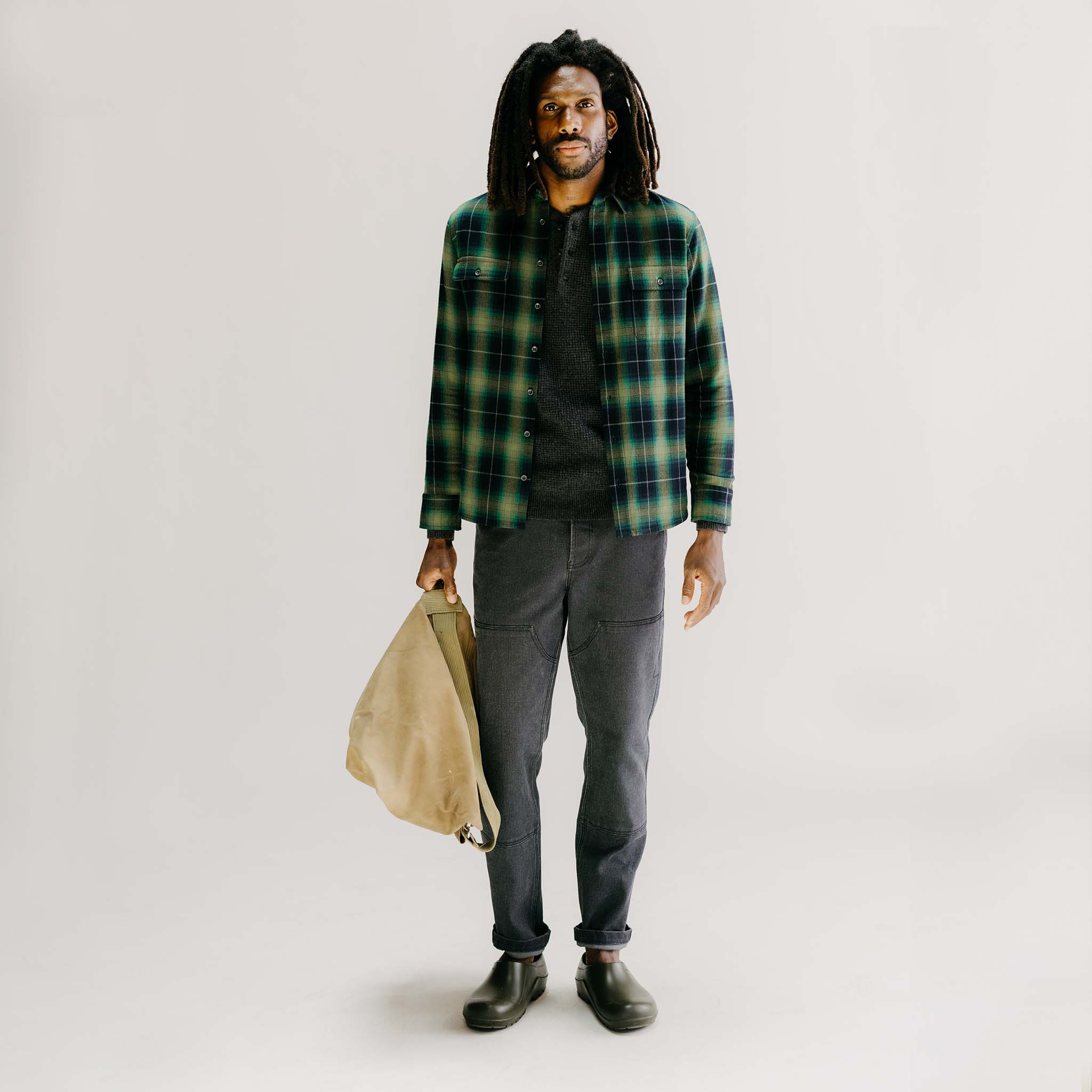 The Chore Pant in Coal Chipped Canvas | Modern Menswear by yycbvcnbmmnbm