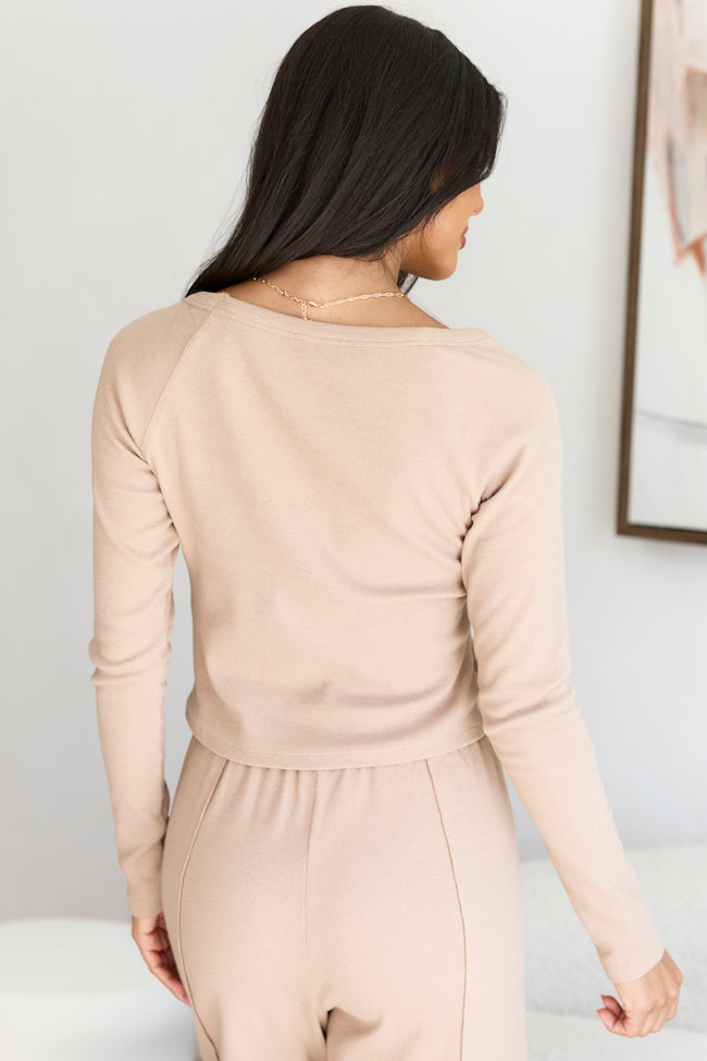 Banks Tan Long Sleeve Top | Elegant Women's Fashion by coolavocek