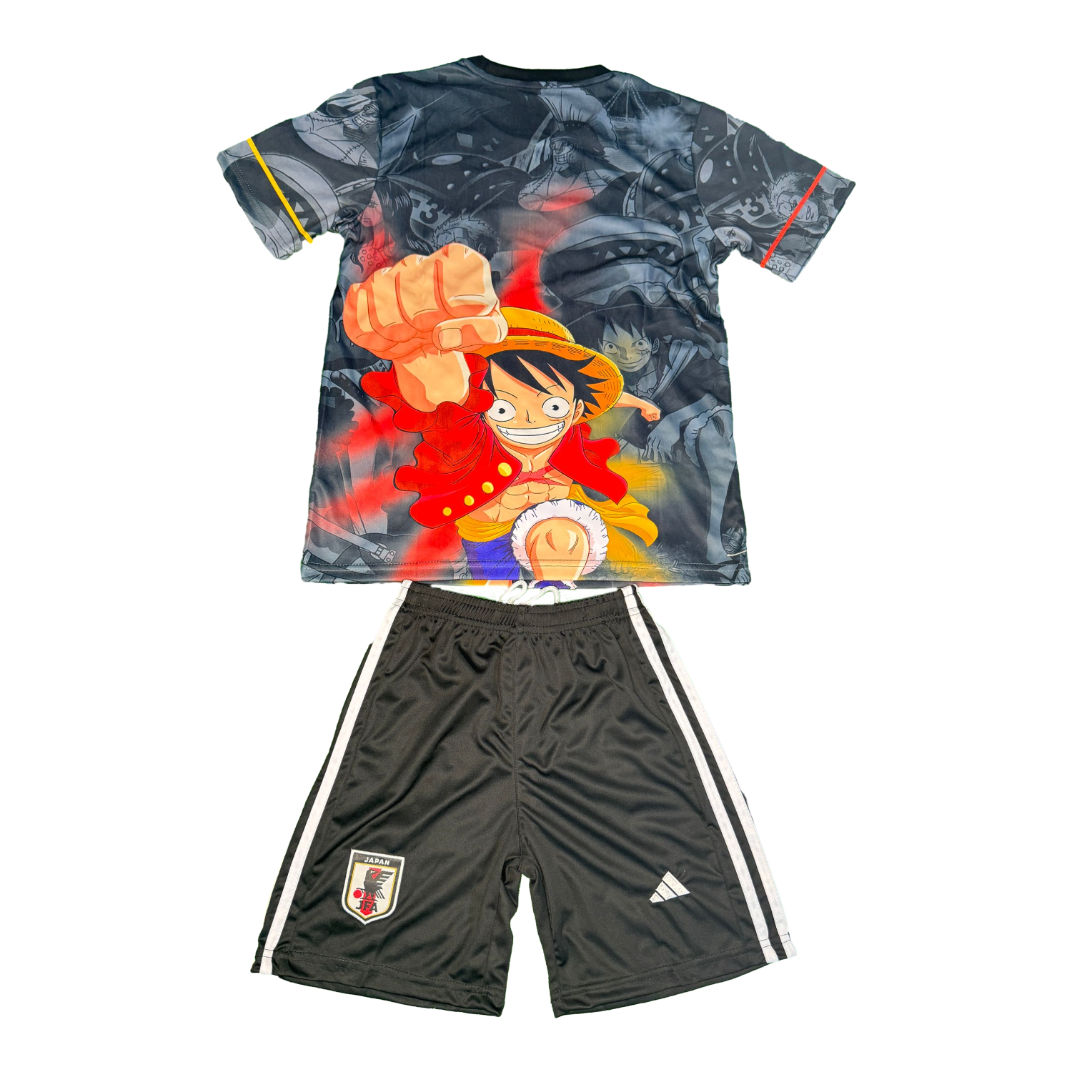 AlphaJersey-Japan 25-26 Red Luffy Fist Black Special Kids Kit