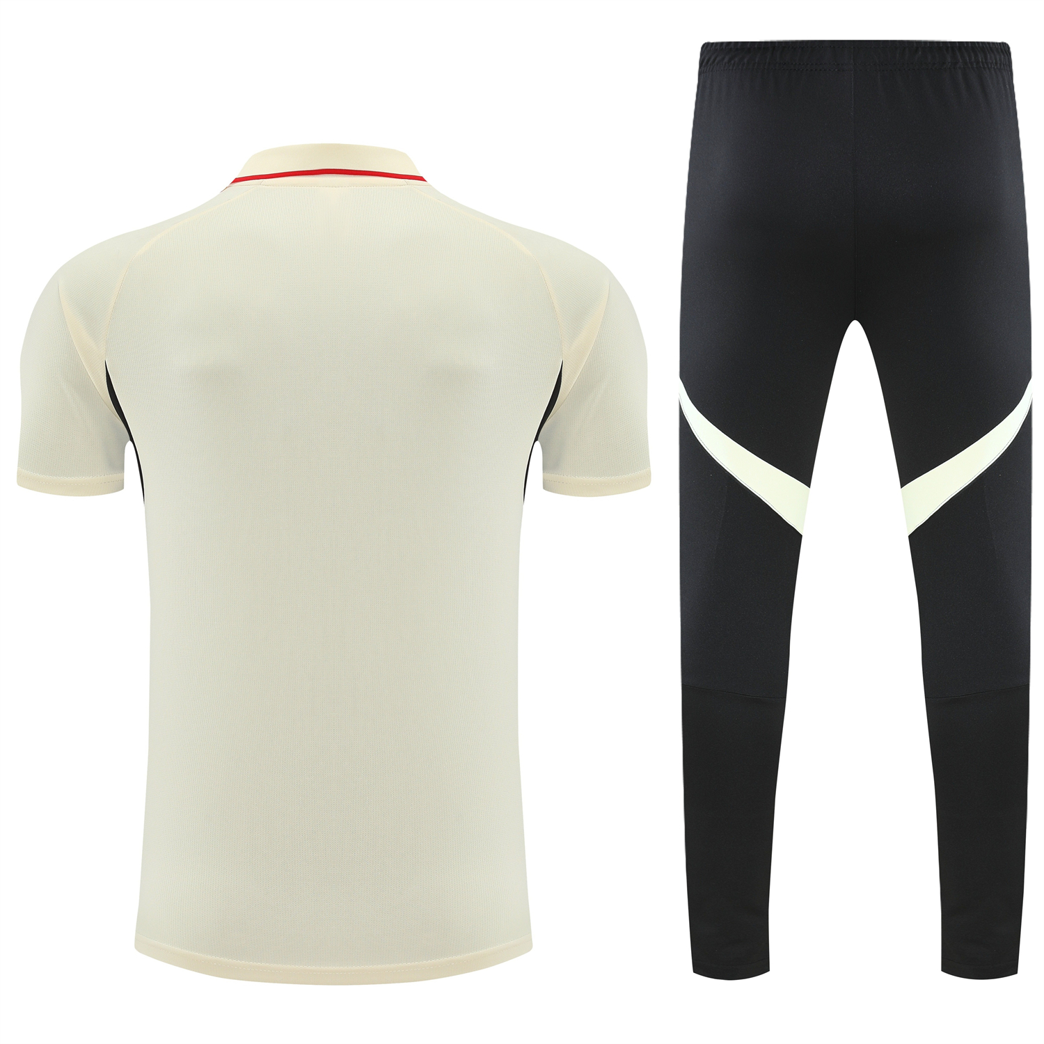 AlphaJersey-Liver.pool 25-26 POLO Short-Sleeve Training Set - White Top and Black Pants