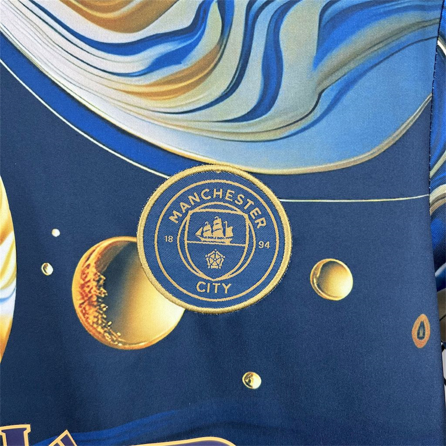 AlphaJersey-Manchester City 25-26 Blue Golden Fan-designed Special Edition Jersey - Fans Version