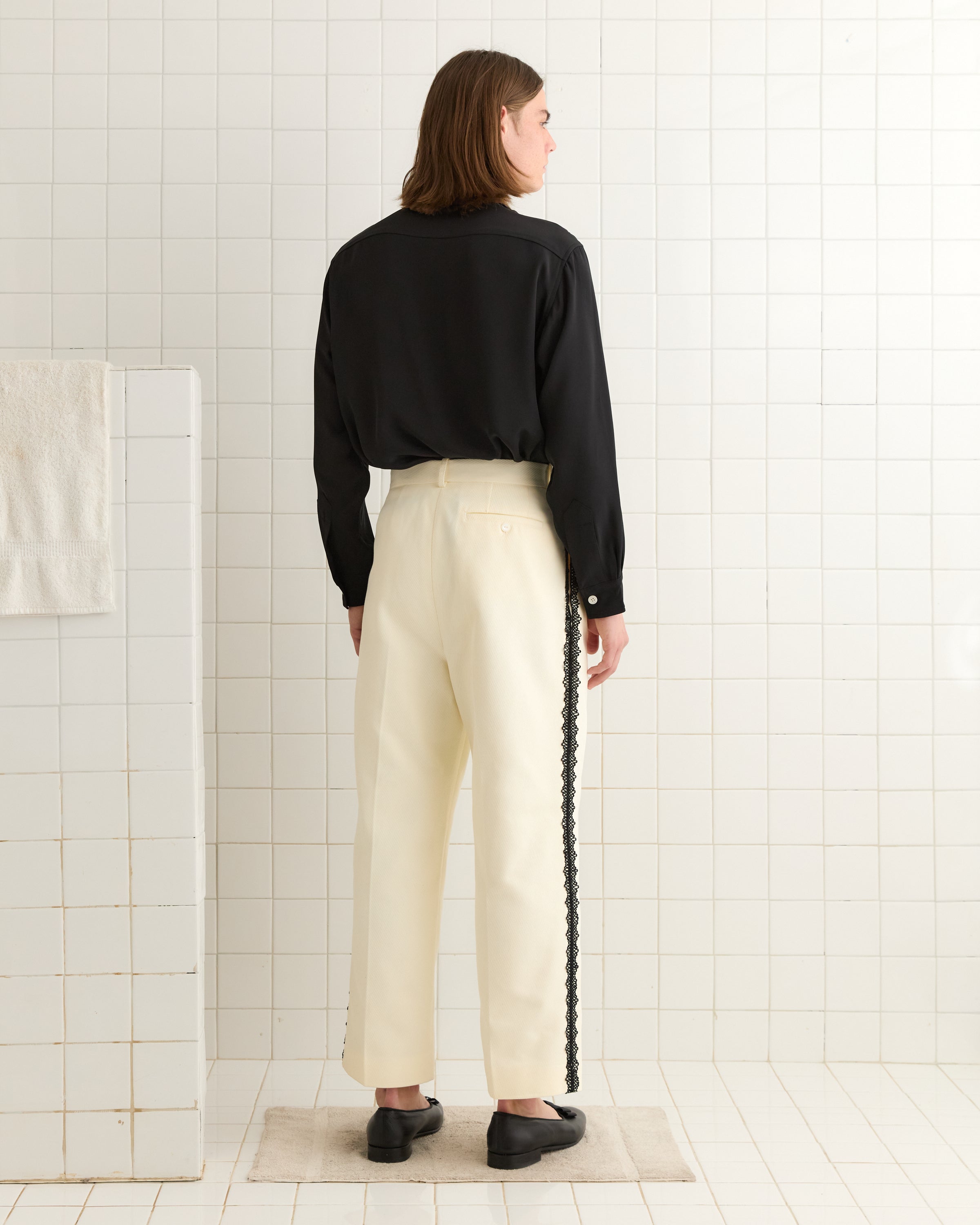Seymour Suiting Trousers - White | Modern Menswear by yycbvcnbmmnbm