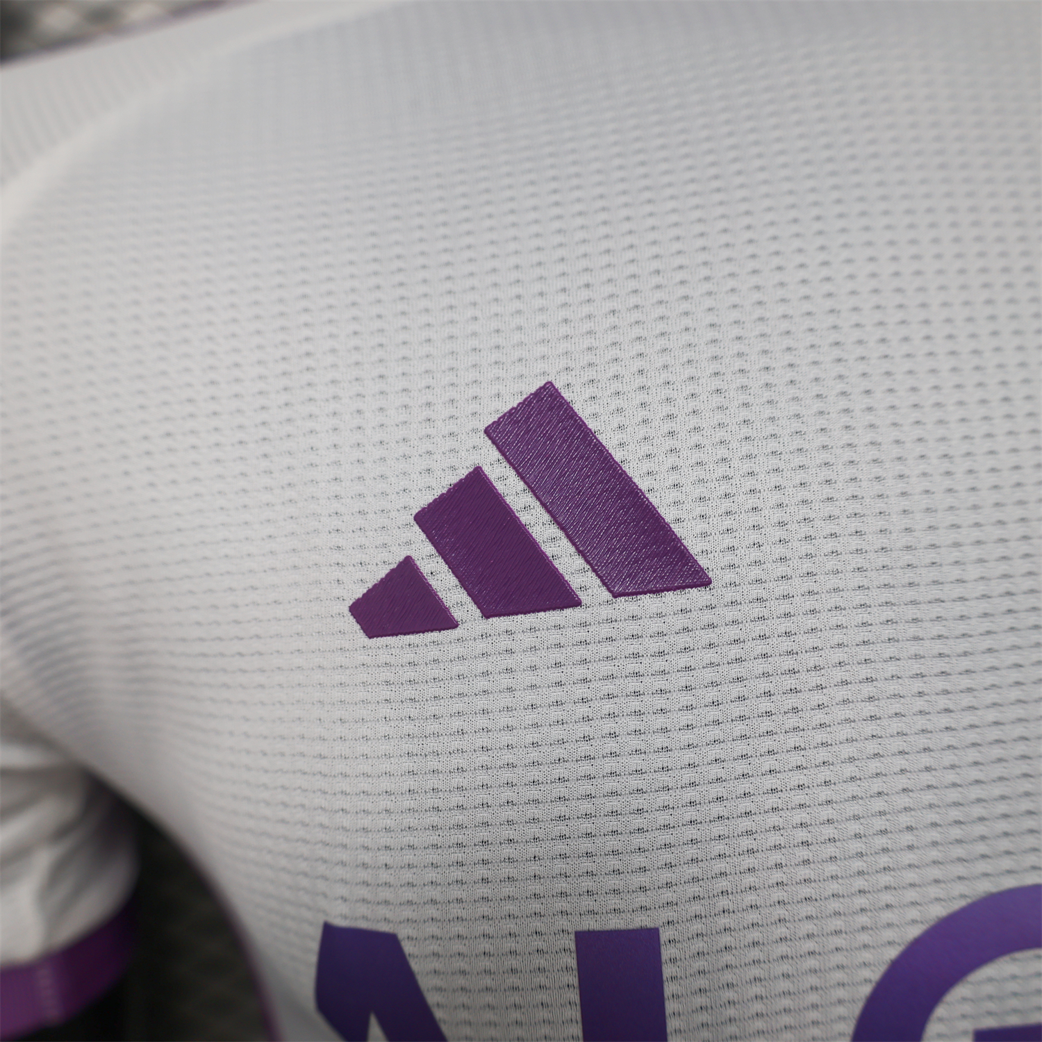 AlphaJersey-Algeria 25-26 White Purple Gradient with Hexagonal Pattern Jersey - Player Version
