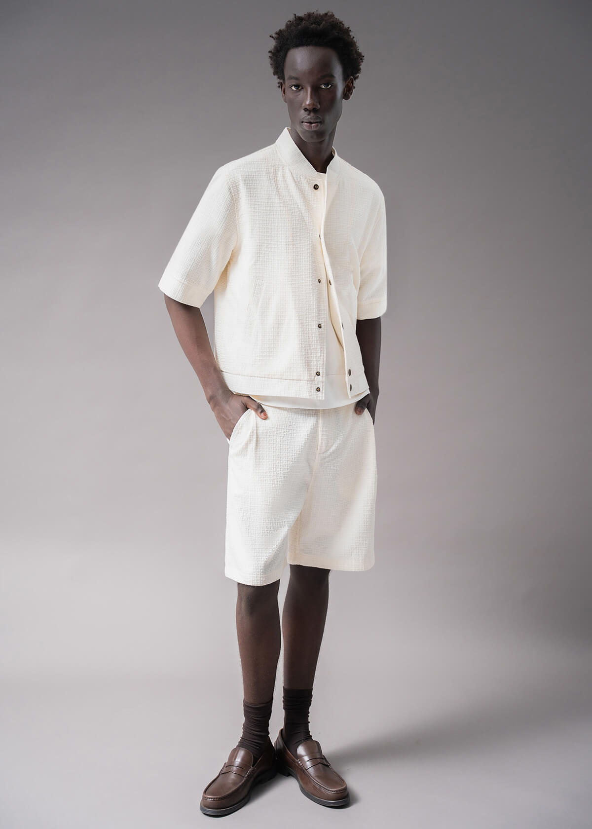 Off White Grid Meso Jkt | Modern Menswear by yycbvcnbmmnbm