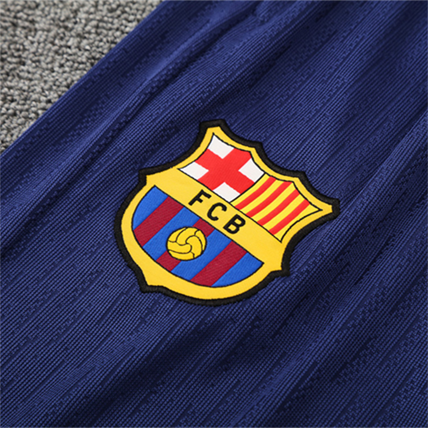 AlphaJersey-Barcelona 25-26 Kids Long Sleeve Training Set - Royal Blue Top Yellow Sponsor & Royal Blue Pants