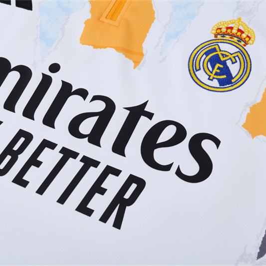 AlphaJersey-Real Madrid 2025 Kids Long Sleeve Training Set - Three Color Mixing