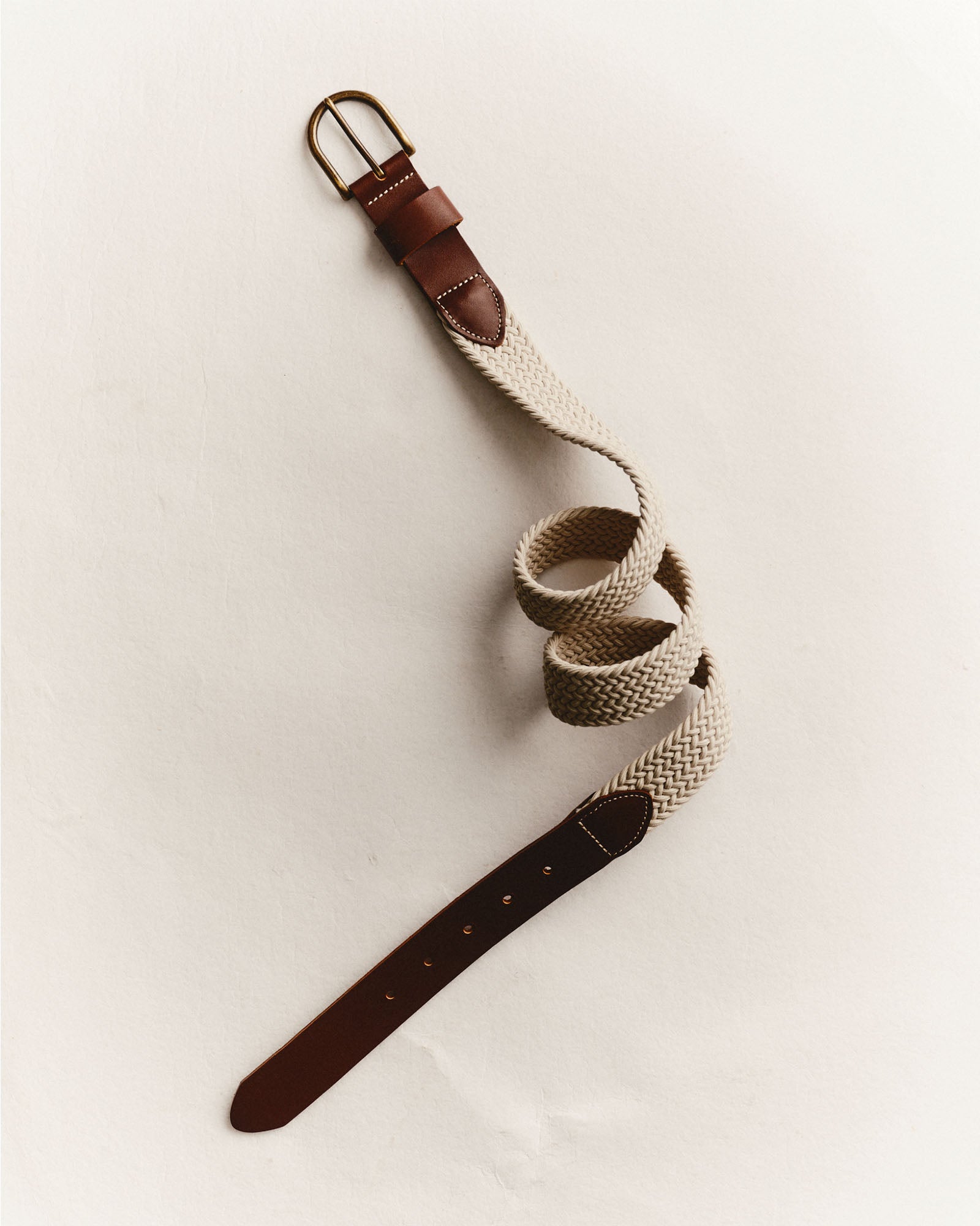 The Stretch Braided Belt in Natural | Modern Menswear by yycbvcnbmmnbm