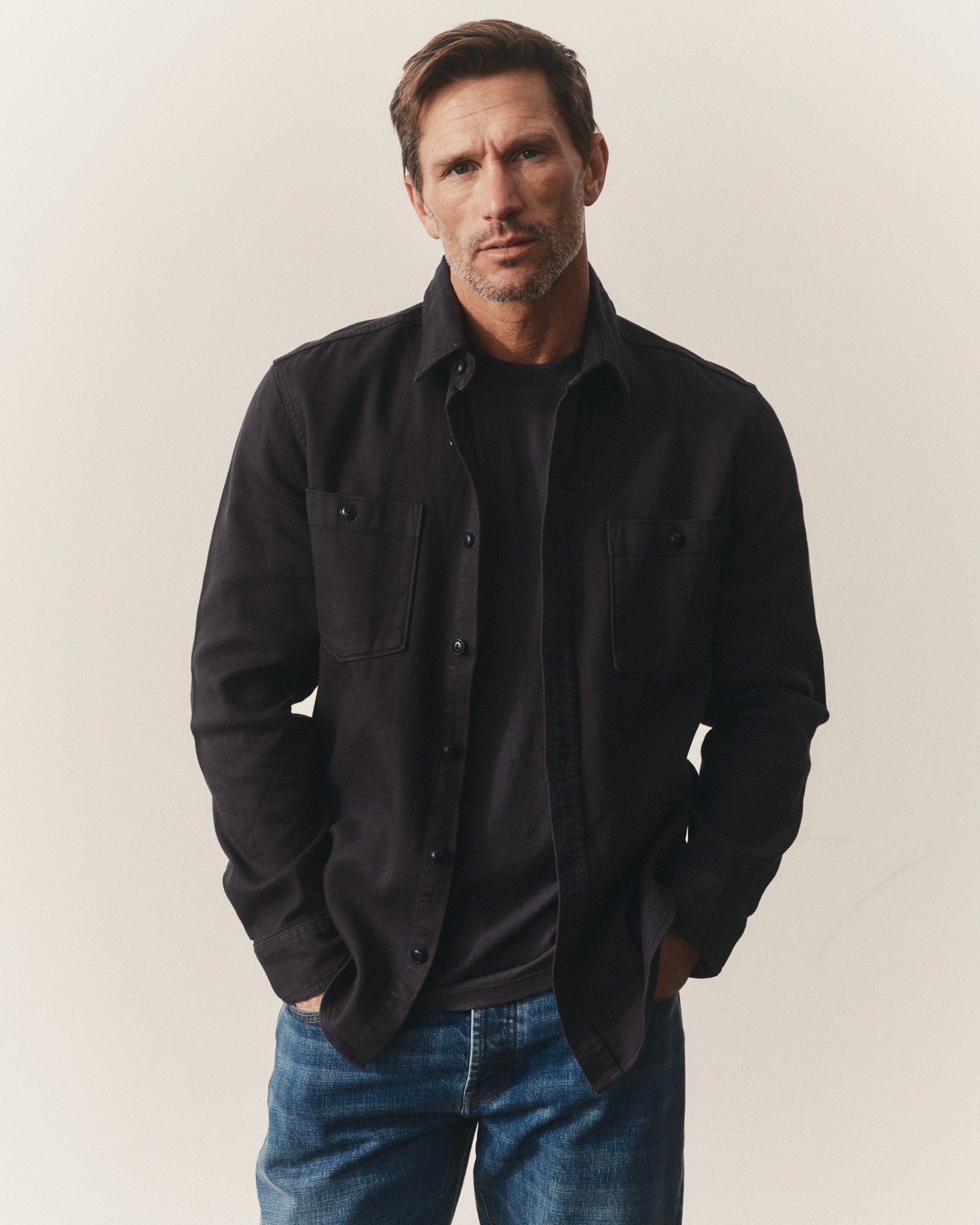 The Dispatch Shirt in Navy Broken Twill | Modern Menswear by yycbvcnbmmnbm