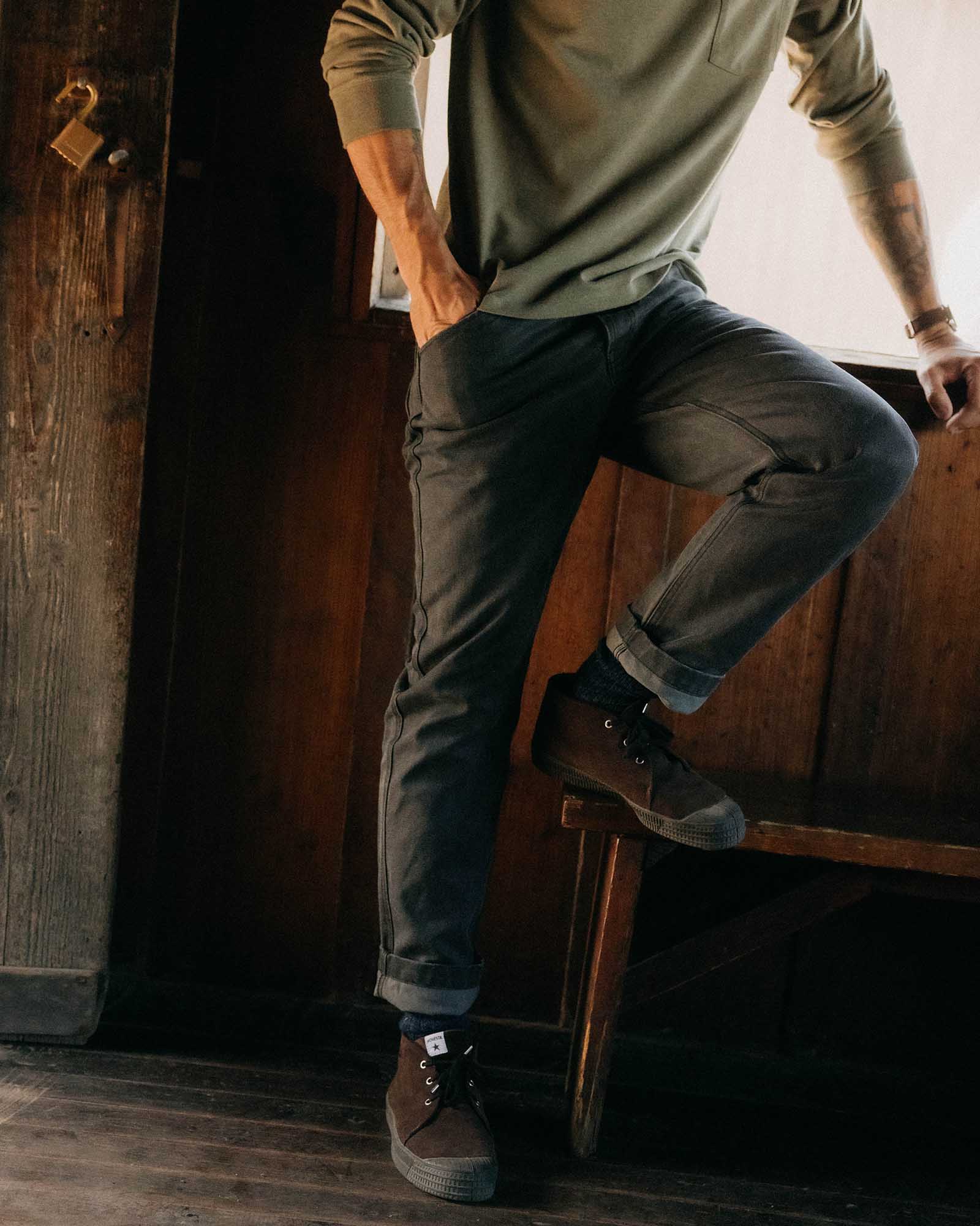 The Camp Pant in Coal Chipped Canvas | Modern Menswear by yycbvcnbmmnbm