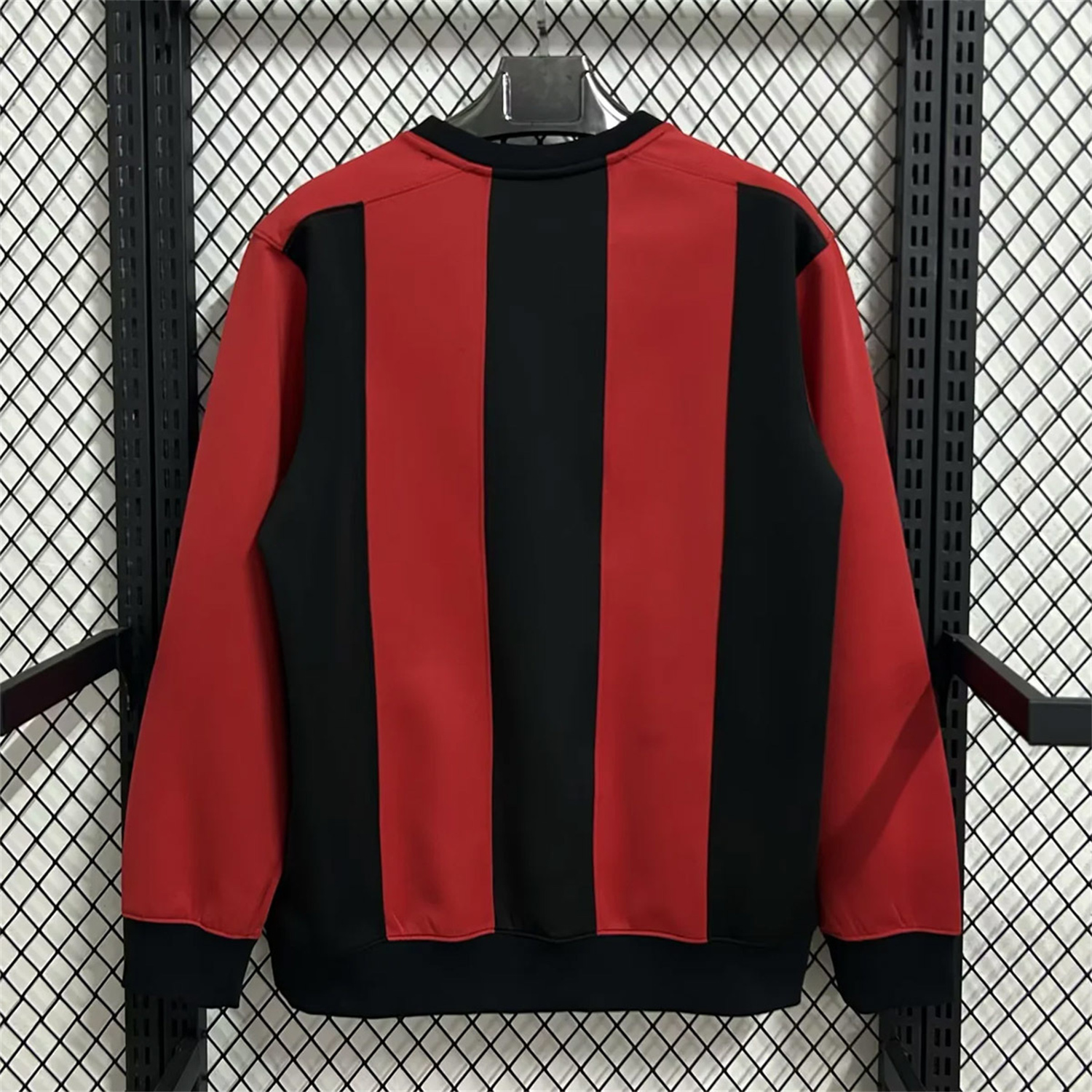 AlphaJersey-AC Milan Red Black Stripes Unisex Pullover Hoodieullover Hoodie