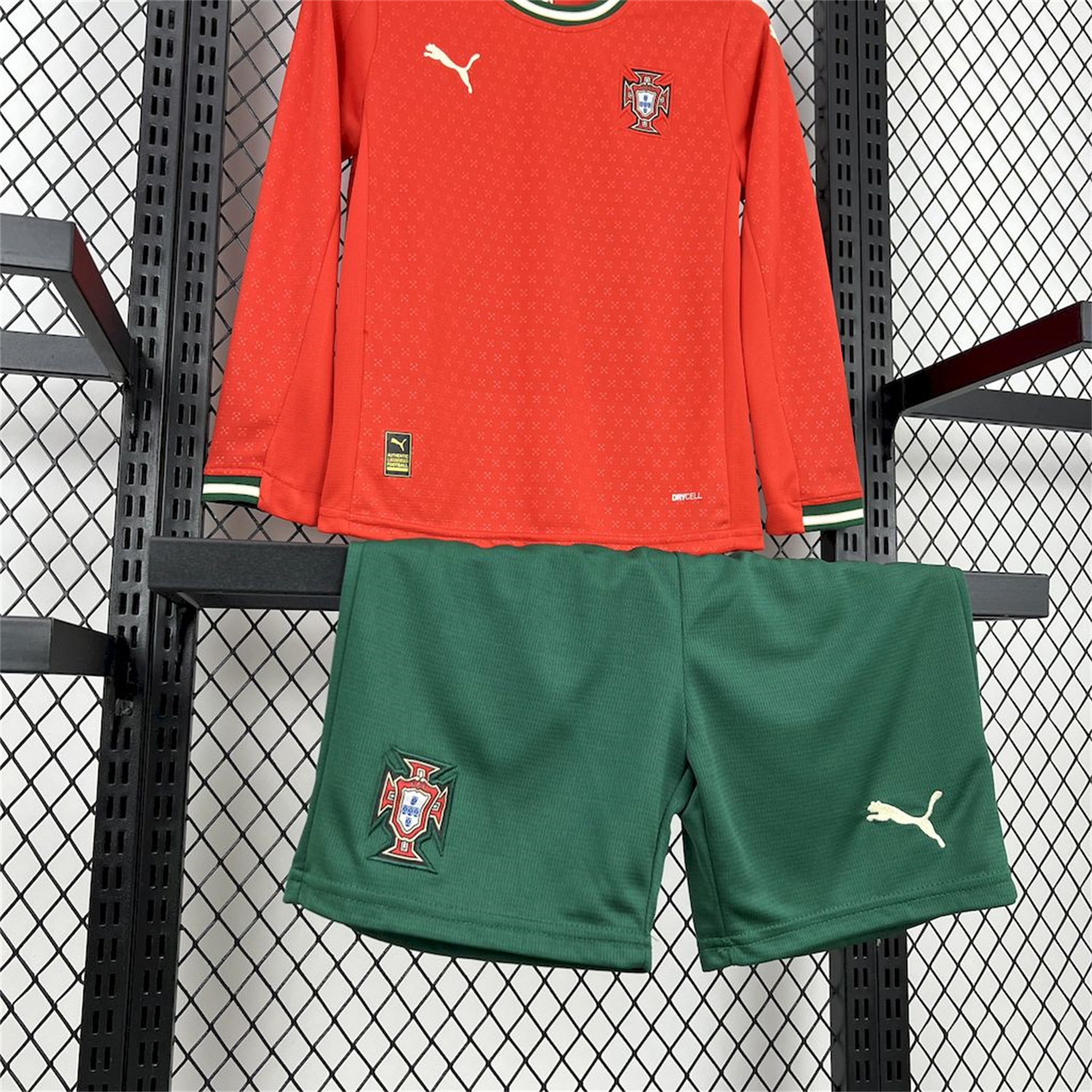 AlphaJersey-Portugal 2025-26 Home Long Sleeves Kids Kit