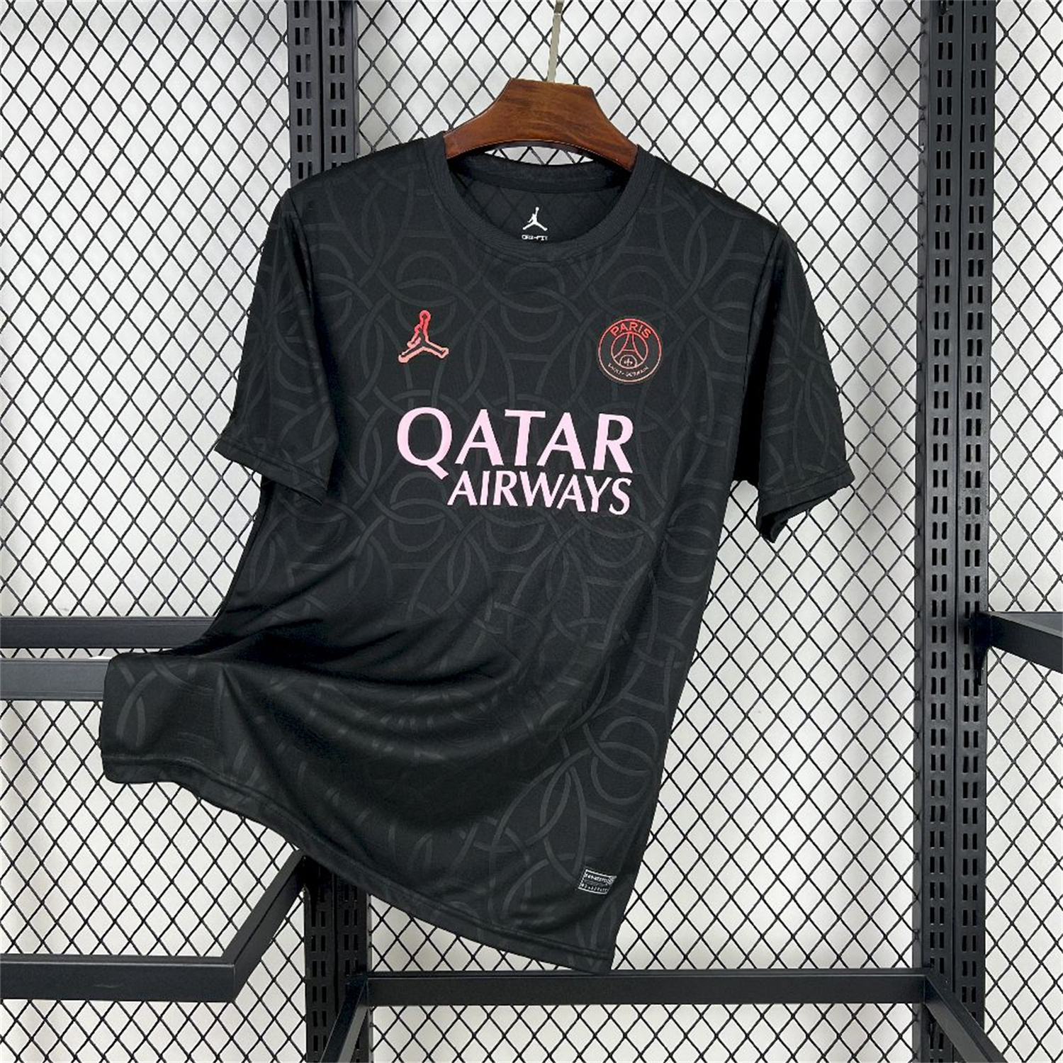 AlphaJersey-Paris Saint-Germain PSG 25-26 Black JD Training Jersey - Fans Version