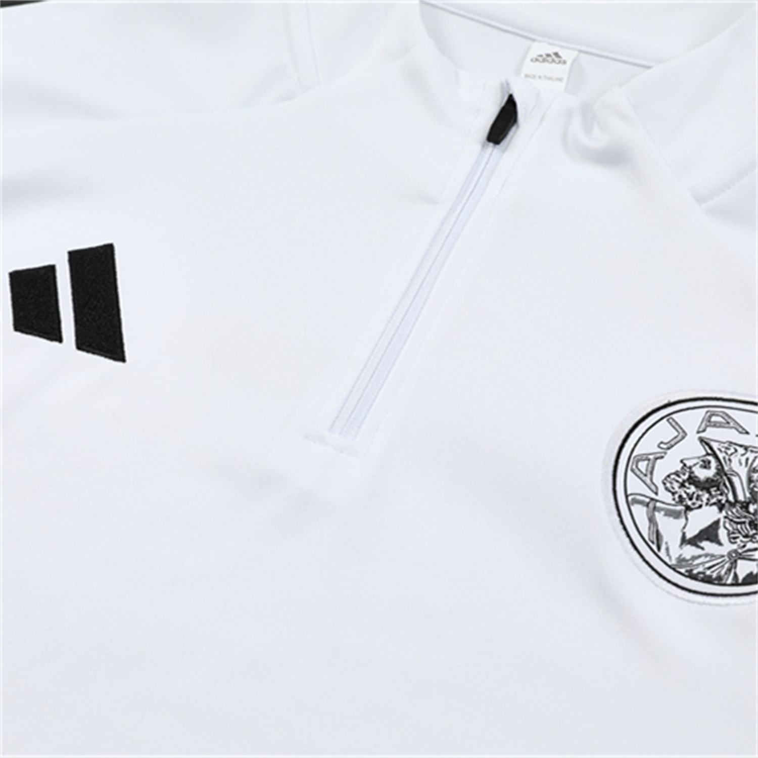 AlphaJersey-Ajax 25-26 Long Sleeve Training Set - White Top and Black Pants