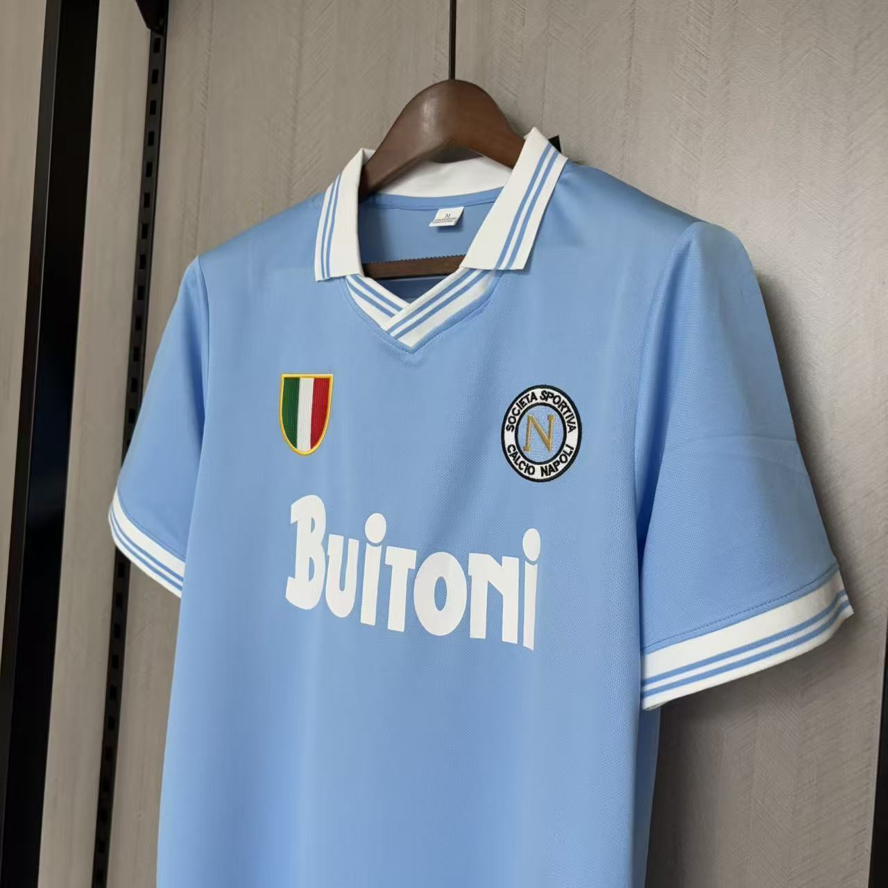 AlphaJersey-Retro Napoli 1987-88 Home 2 Blue Jersey