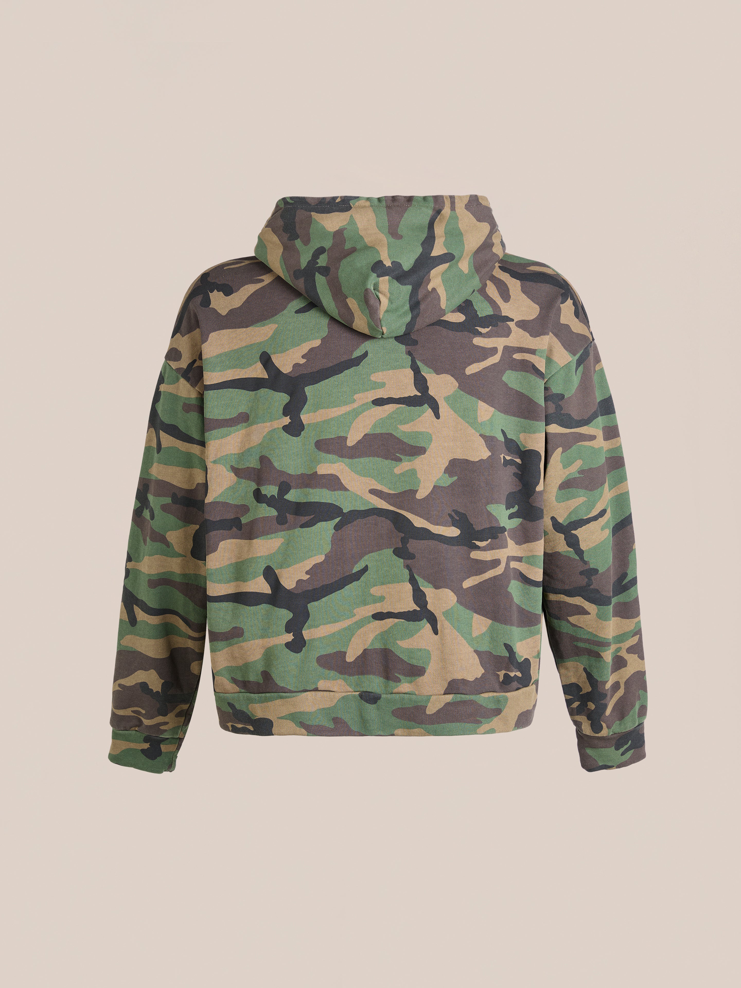 Washed Camouflage Zip Hoodie | Modern Menswear by yycbvcnbmmnbm