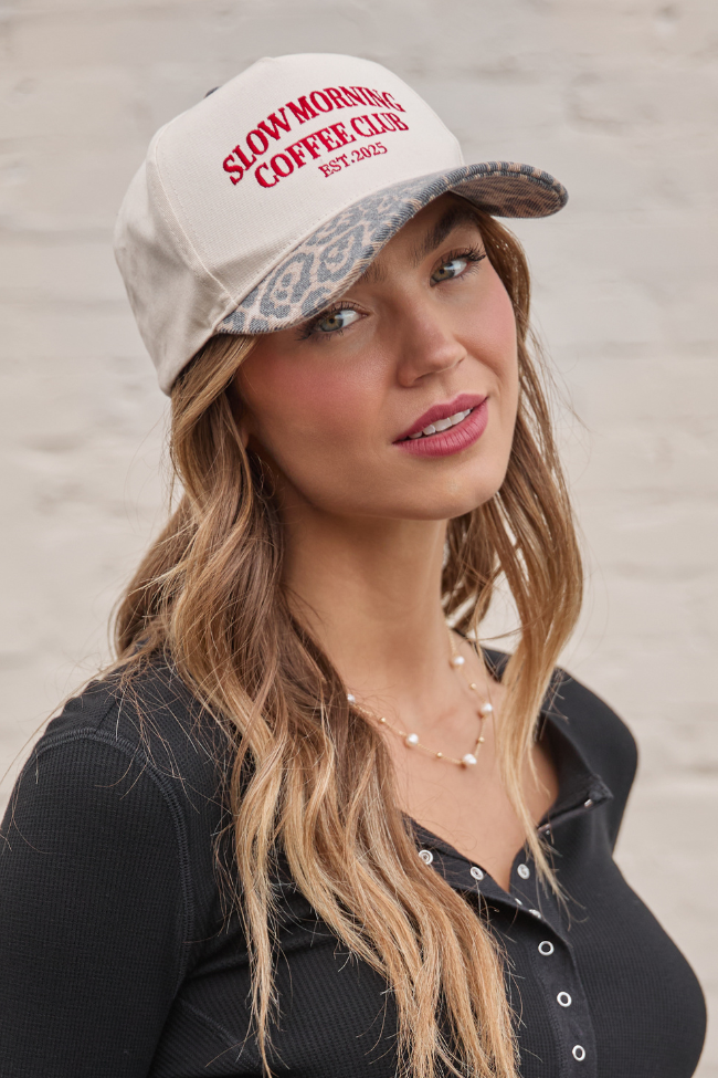 Slow Morning Coffee Club Trucker Hat | Elegant Women's Fashion by coolavocek