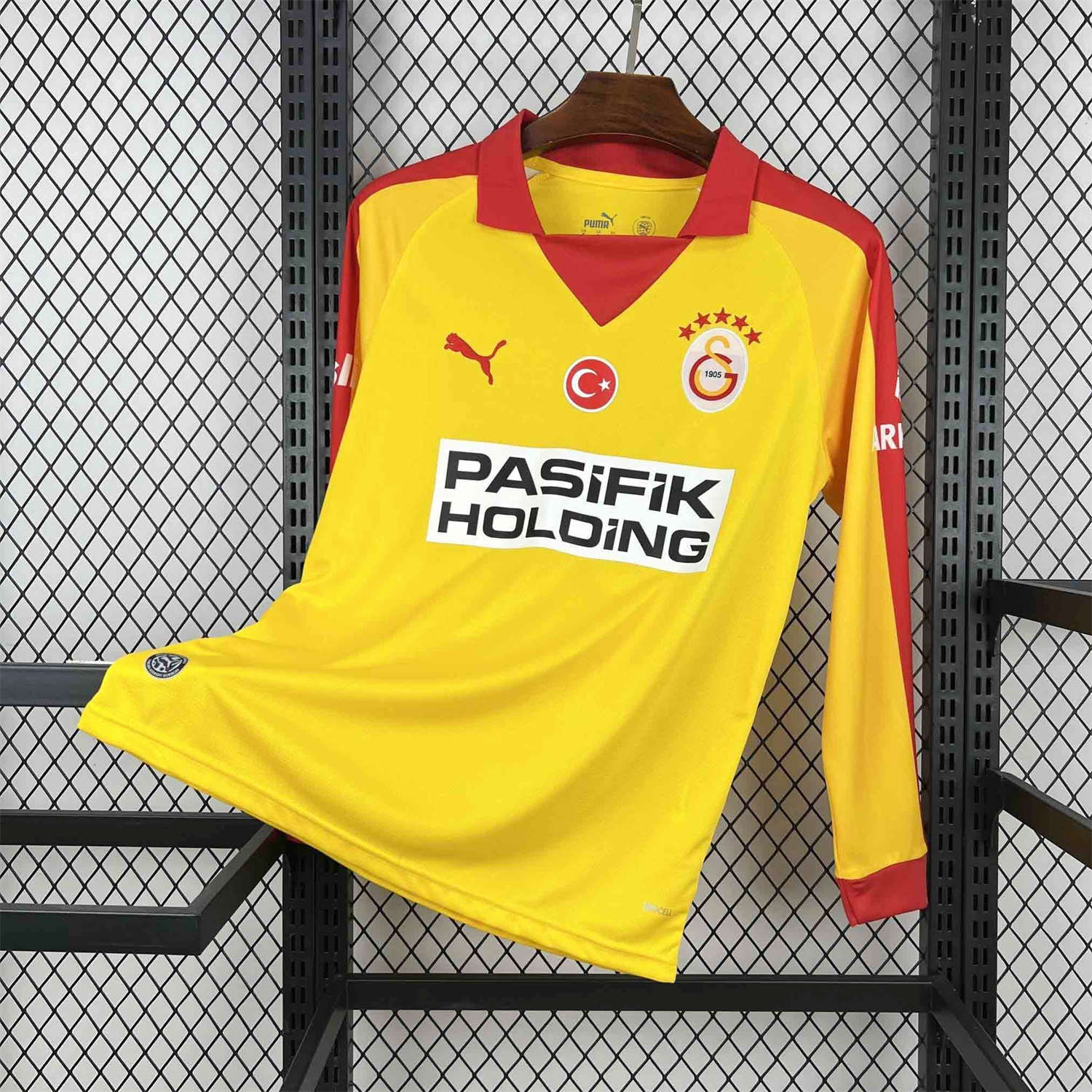 AlphaJersey-Galatasaray 25-26 Yellow Long Sleeves Jersey - Fans Version