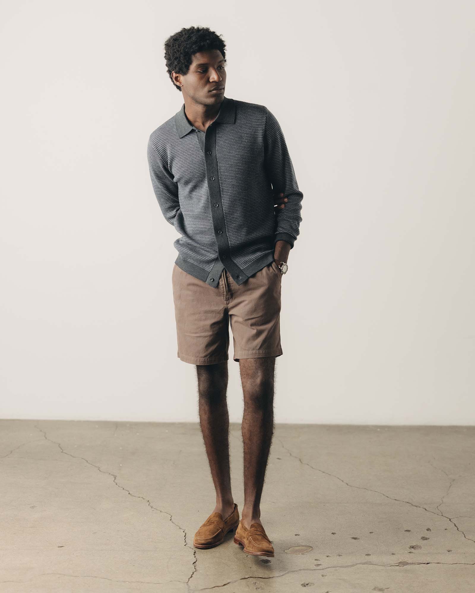 The Nichols Polo in Navy Birdseye Merino | Modern Menswear by yycbvcnbmmnbm