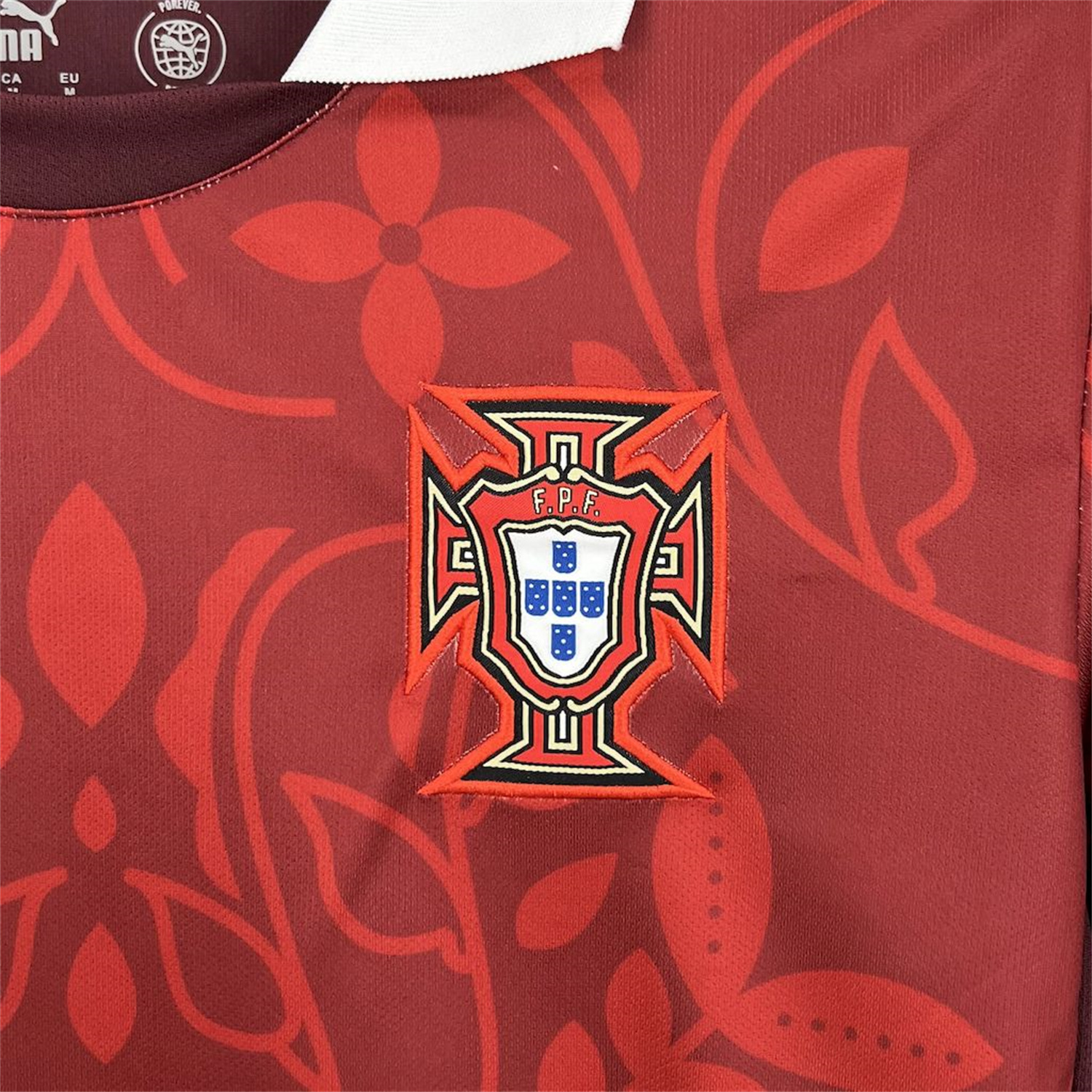 AlphaJersey-Portugal 2025-26 Red Flower Training Jersey - Fans Version