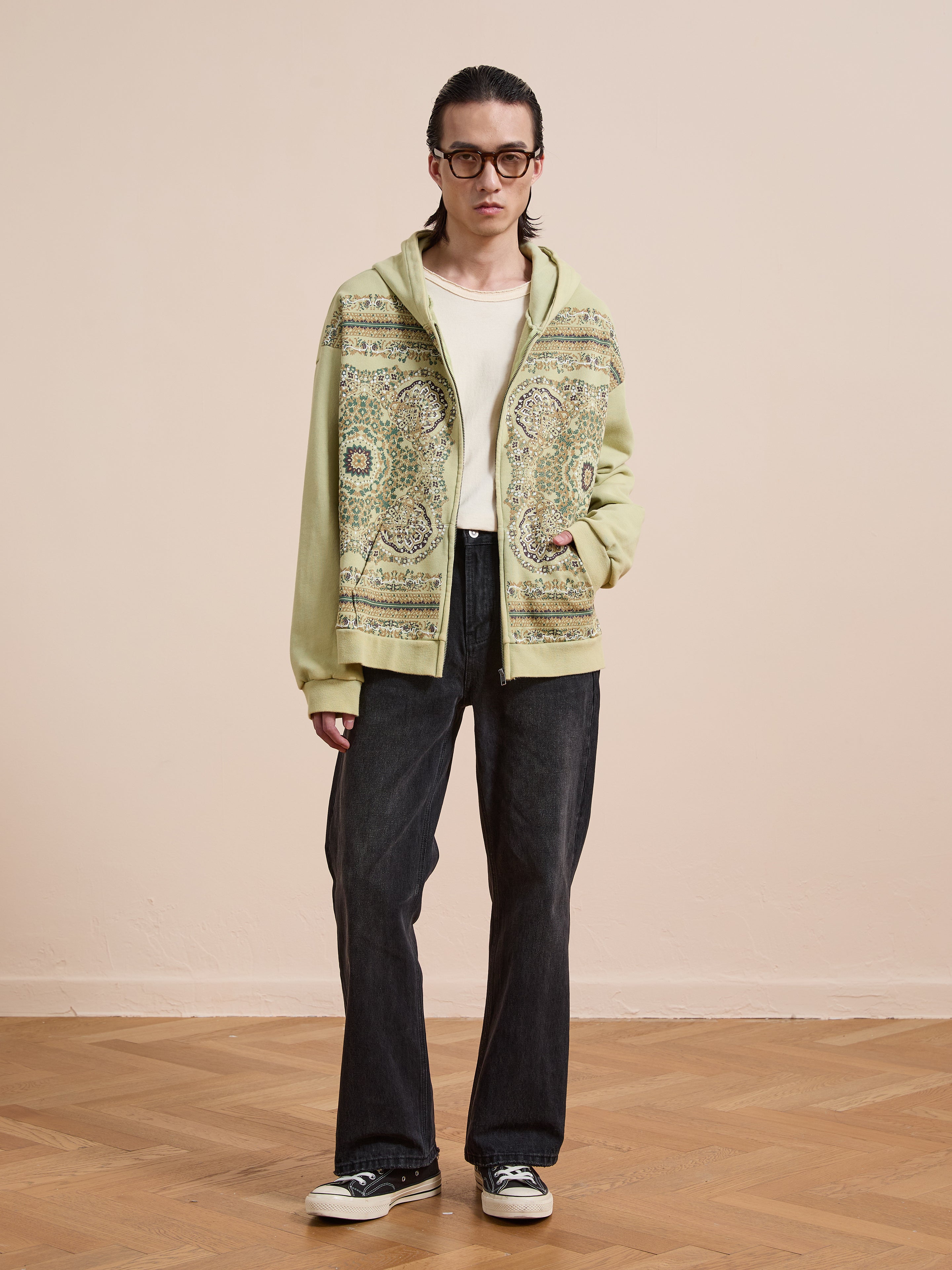 Motif Zip-Up Hoodie | Modern Menswear by yycbvcnbmmnbm