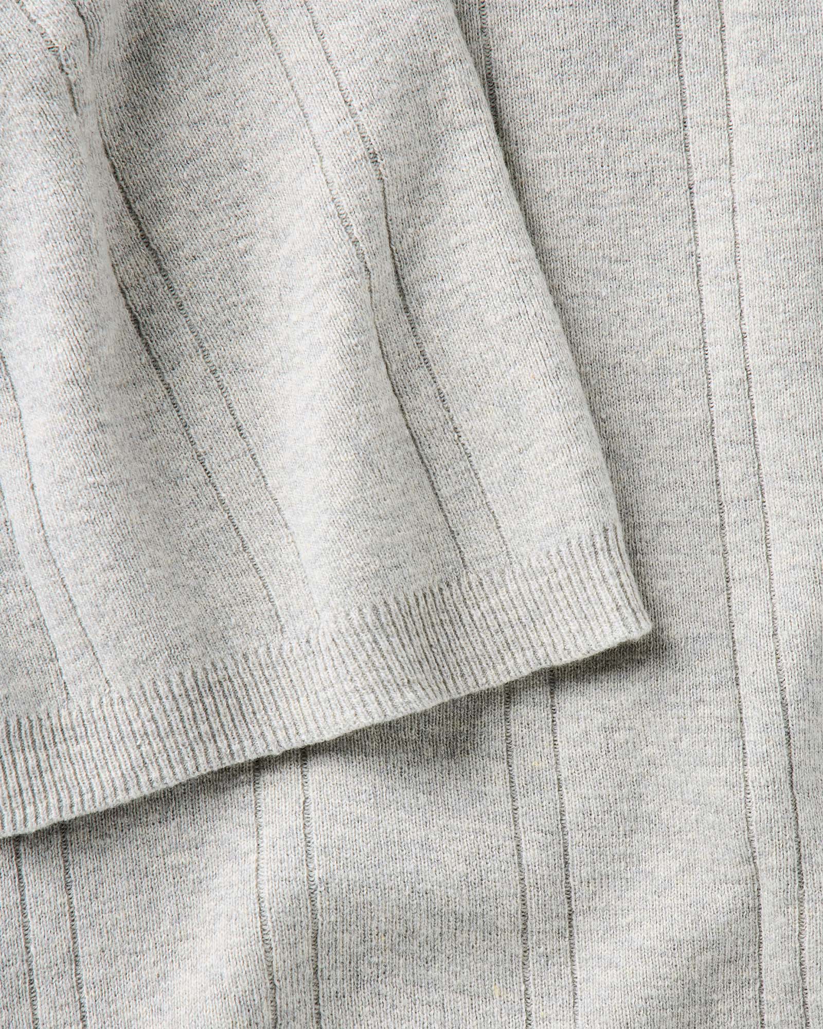 The Valencia Sweater Polo in Heather Grey Rib | Modern Menswear by yycbvcnbmmnbm
