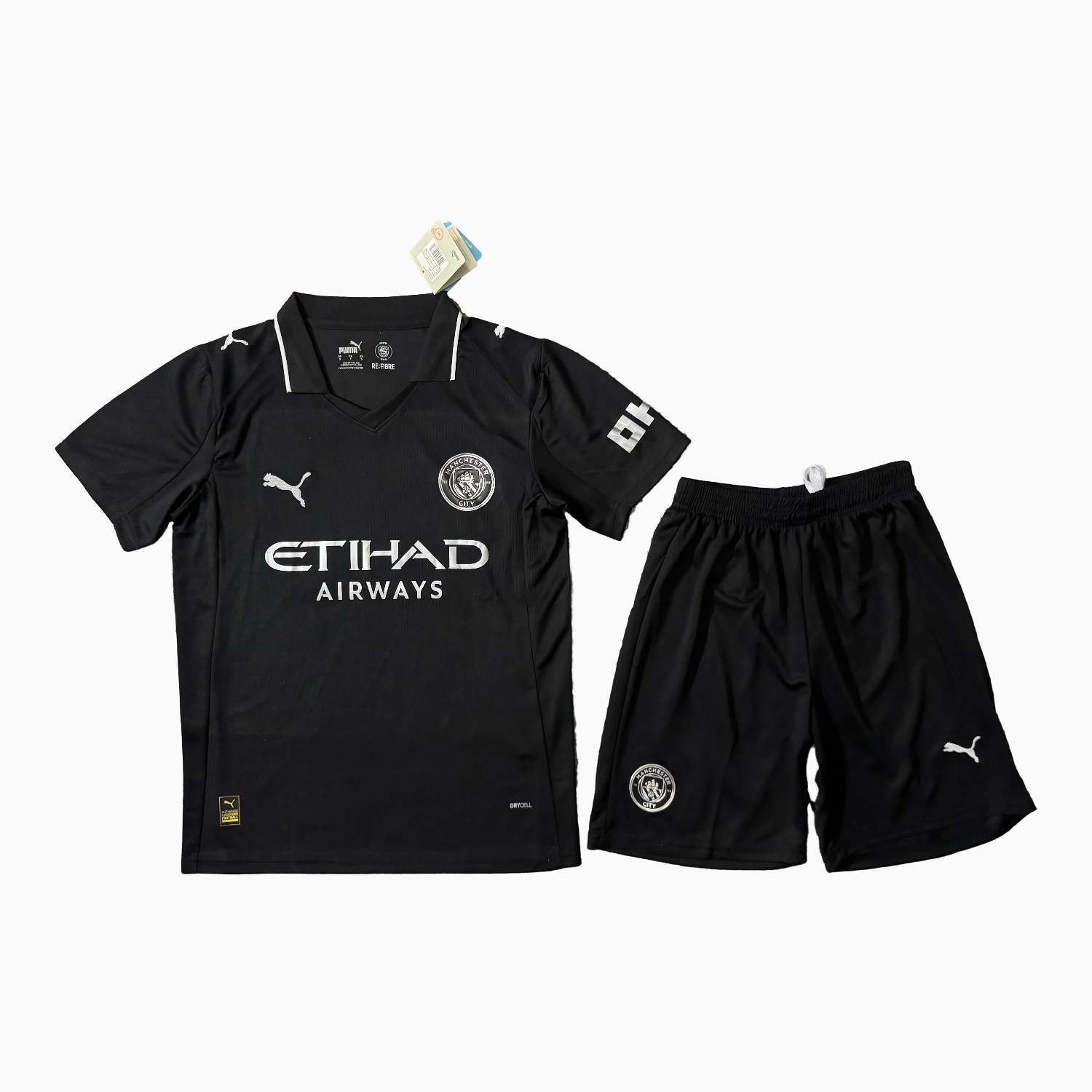 AlphaJersey-Manchester City 25-26 Away Black Men's Adult Jersey Set - Fans Version