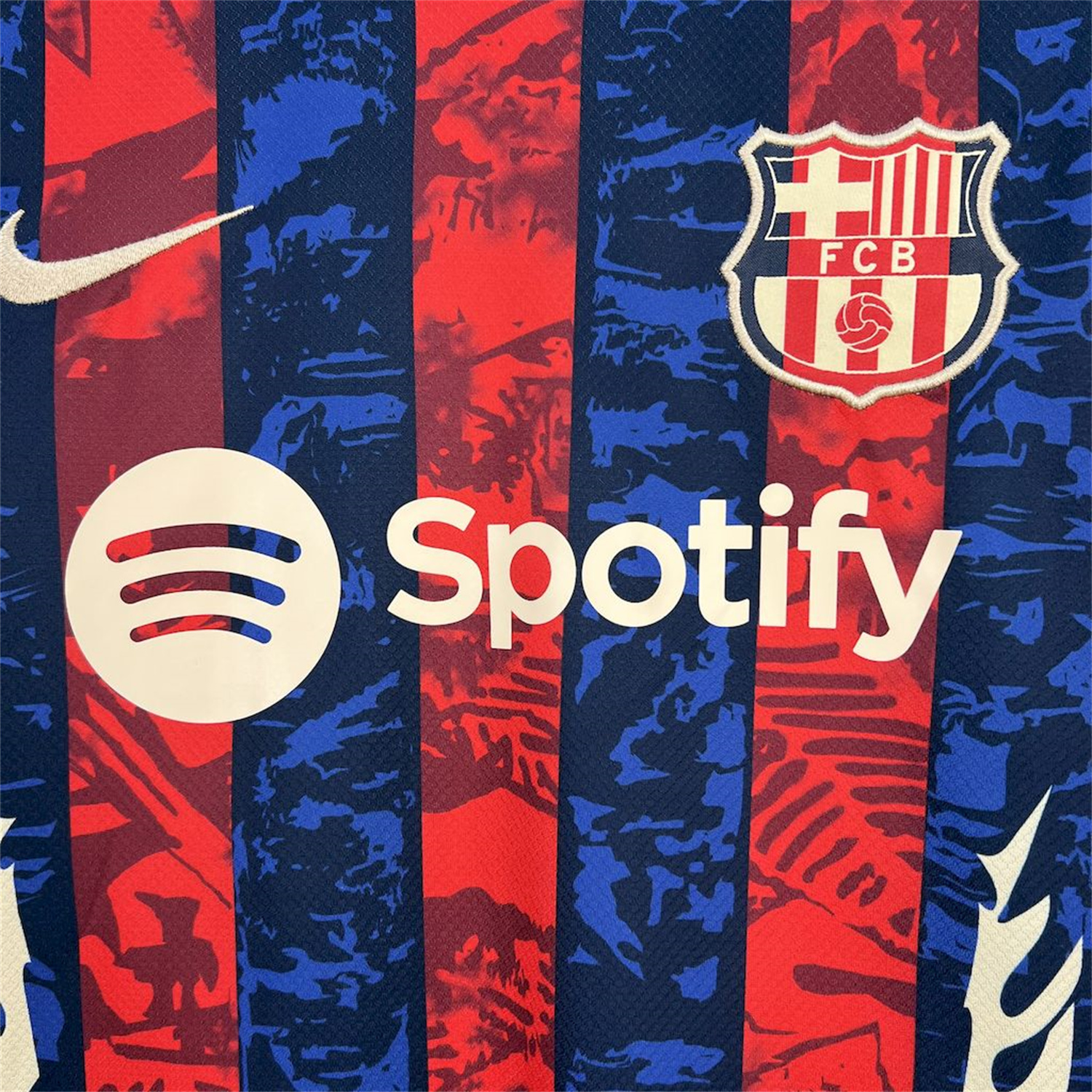 AlphaJersey-Barcelona 25-26 Red & Blue Random Graffiti Pattern Jersey - Fans Version