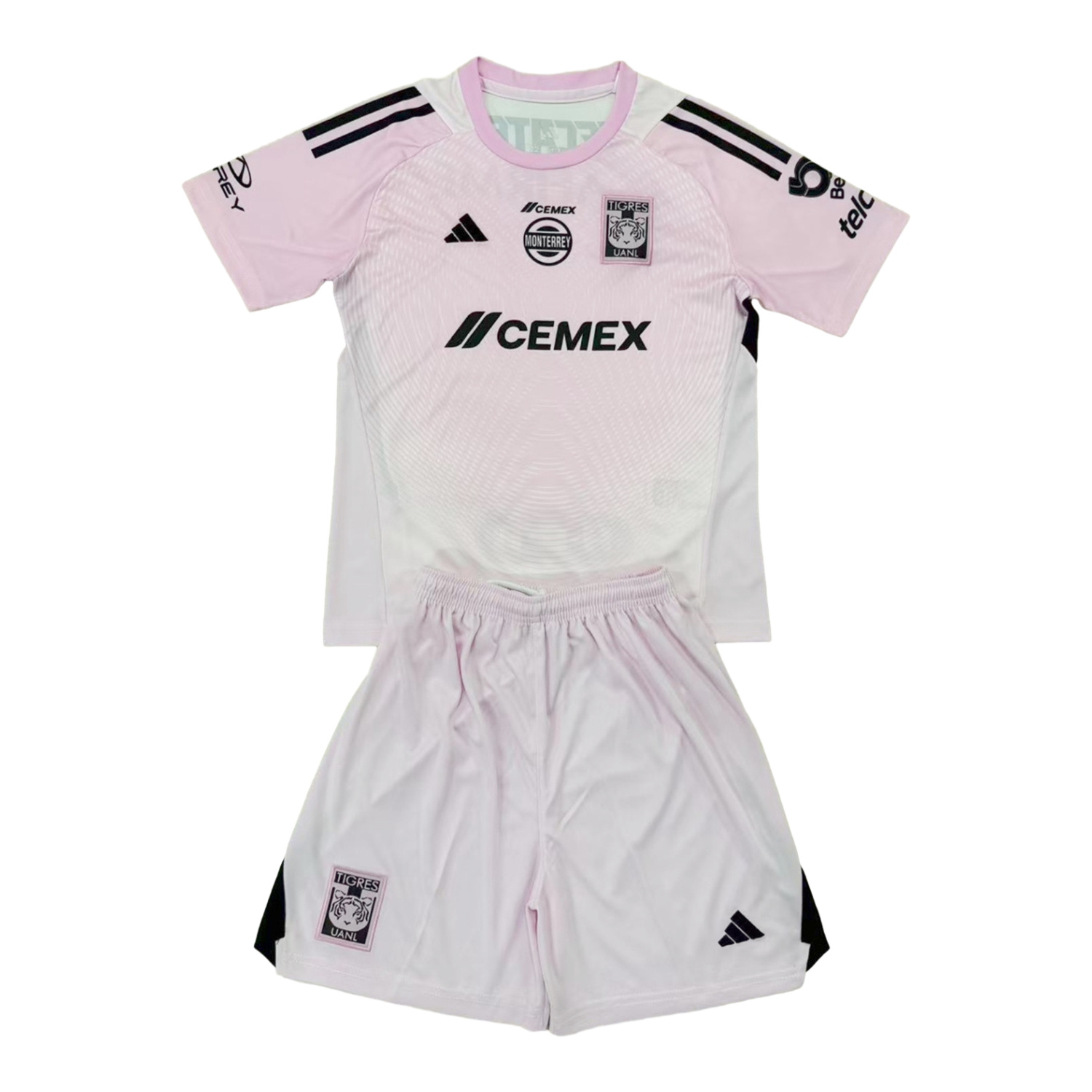 AlphaJersey-Tigres UANL 25-26 Light Pink Goalkeeper Men's Adult Jersey Set - Fans Version