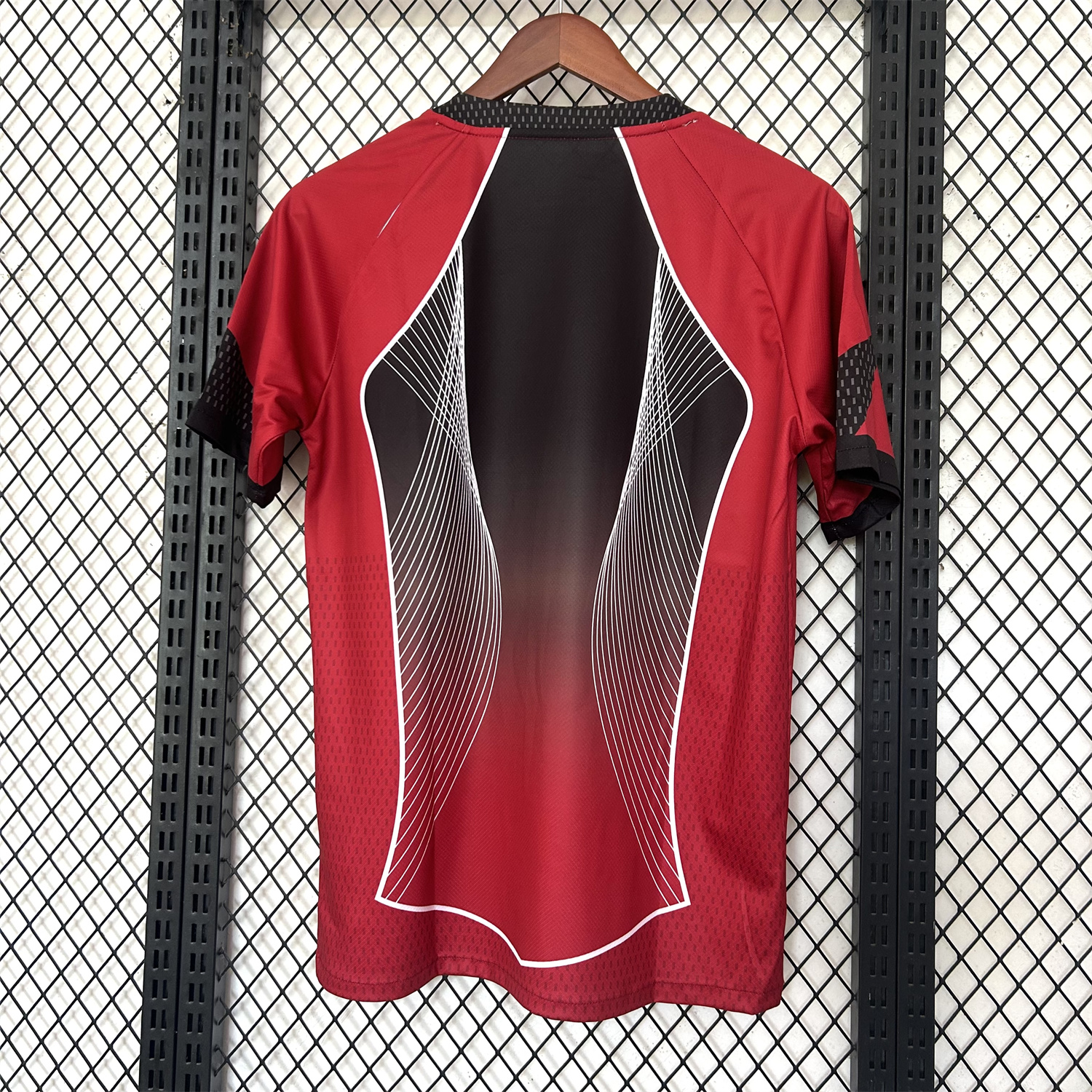 AlphaJersey-Barcelona 25-26 T90 White Black Lines Red Jersey - Fans Version