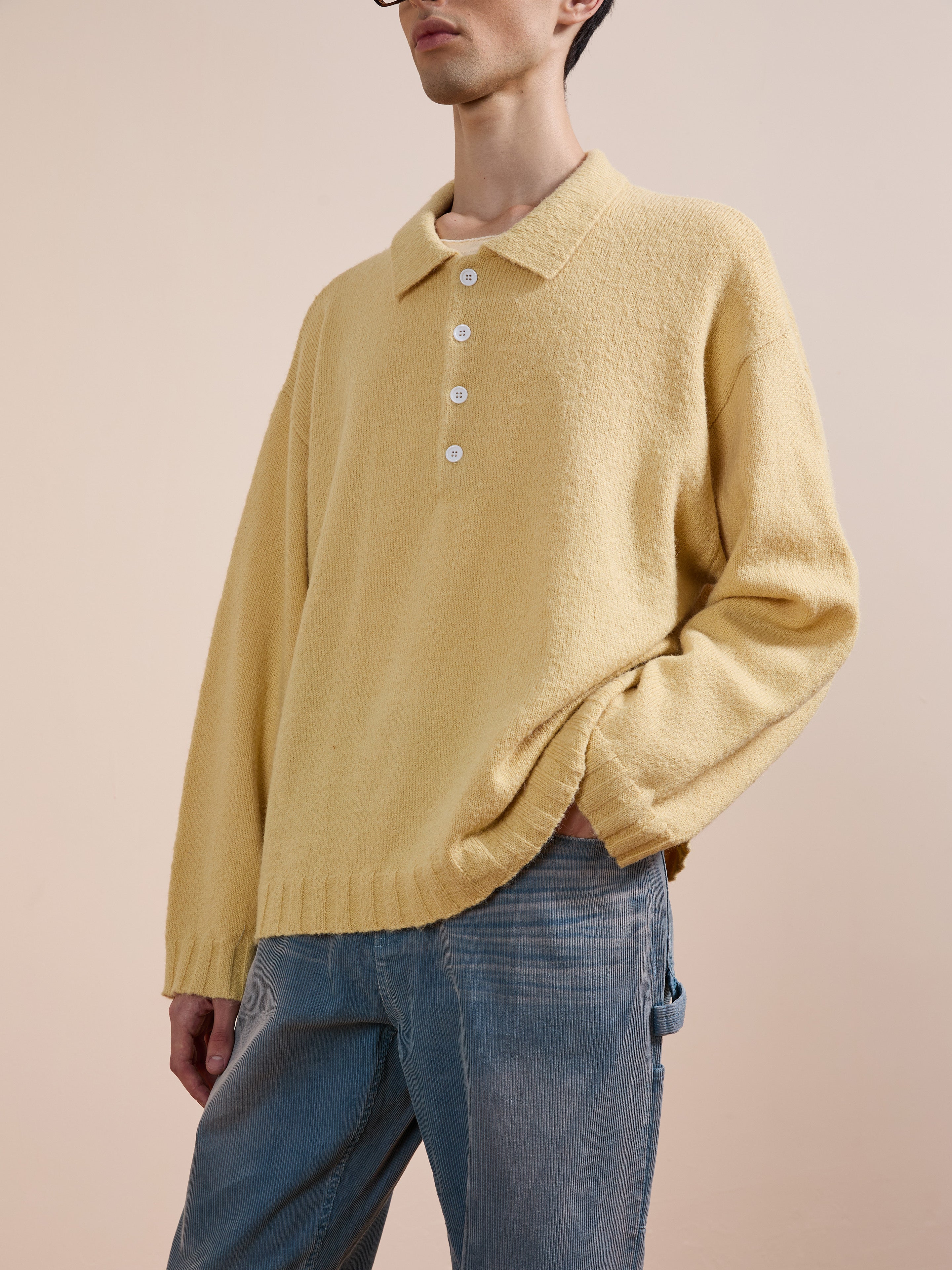 Knit LS Polo Sweater | Modern Menswear by yycbvcnbmmnbm