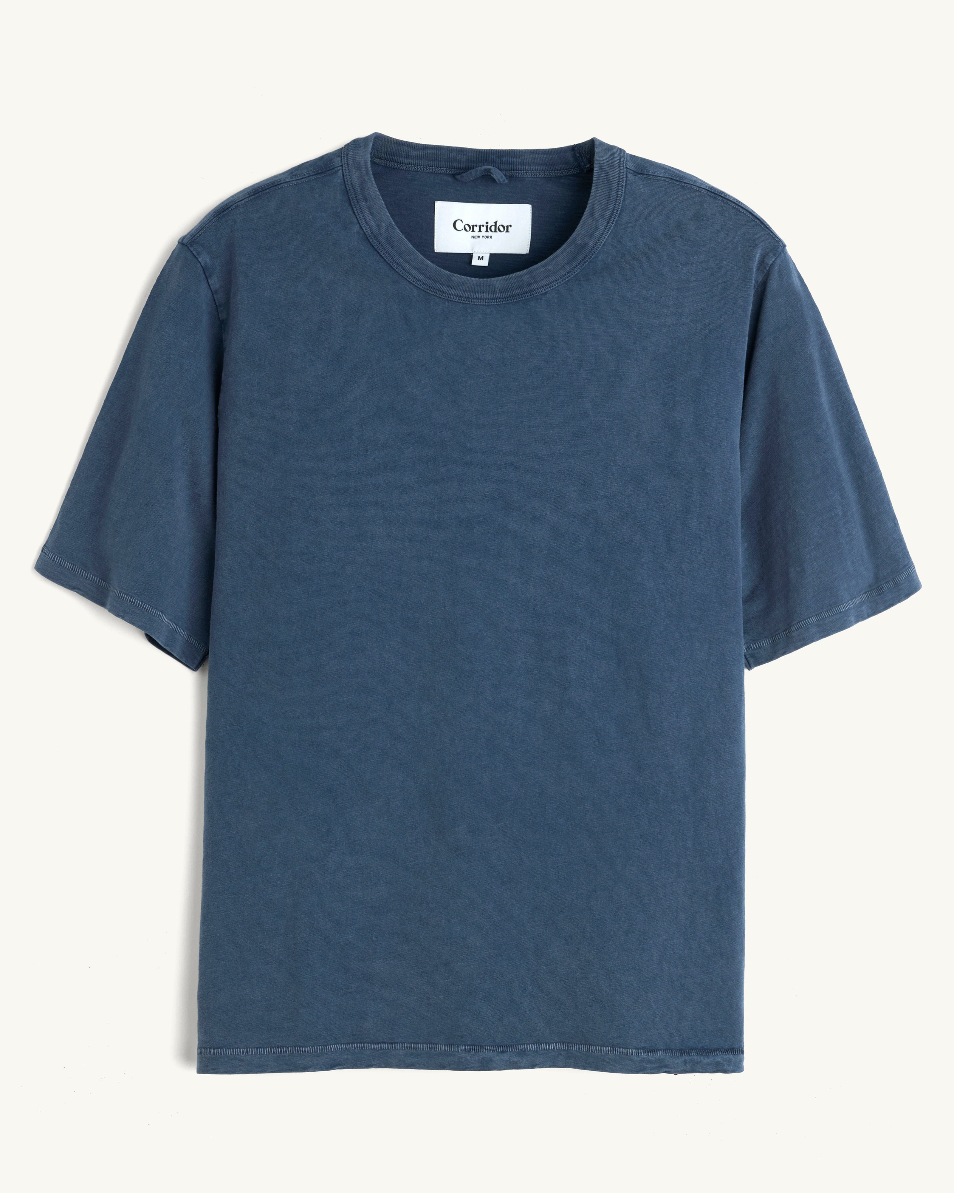 Slub Tee - Navy | Modern Menswear by yycbvcnbmmnbm