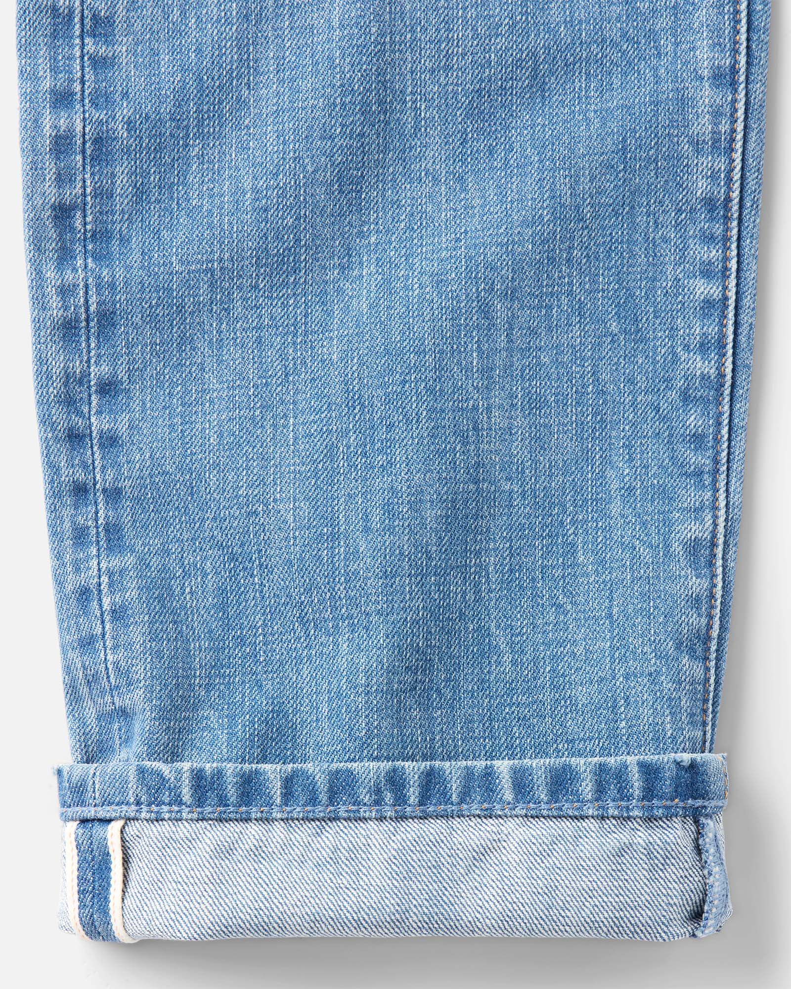 The Straight Jean in Light Wash Organic Selvedge | Modern Menswear by yycbvcnbmmnbm