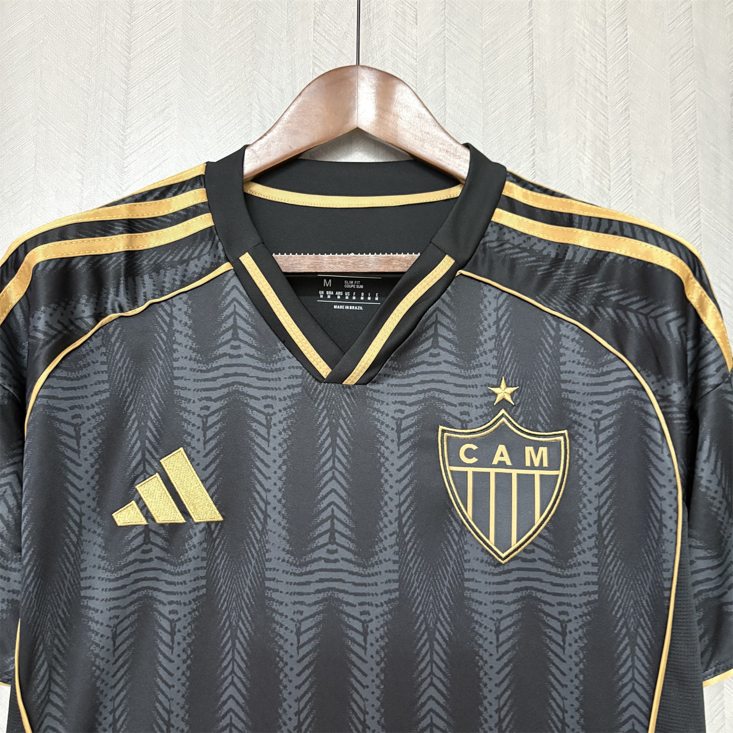 AlphaJersey-Atletico Mineiro 25-26 Third Black And Gold Jersey - Fans Version