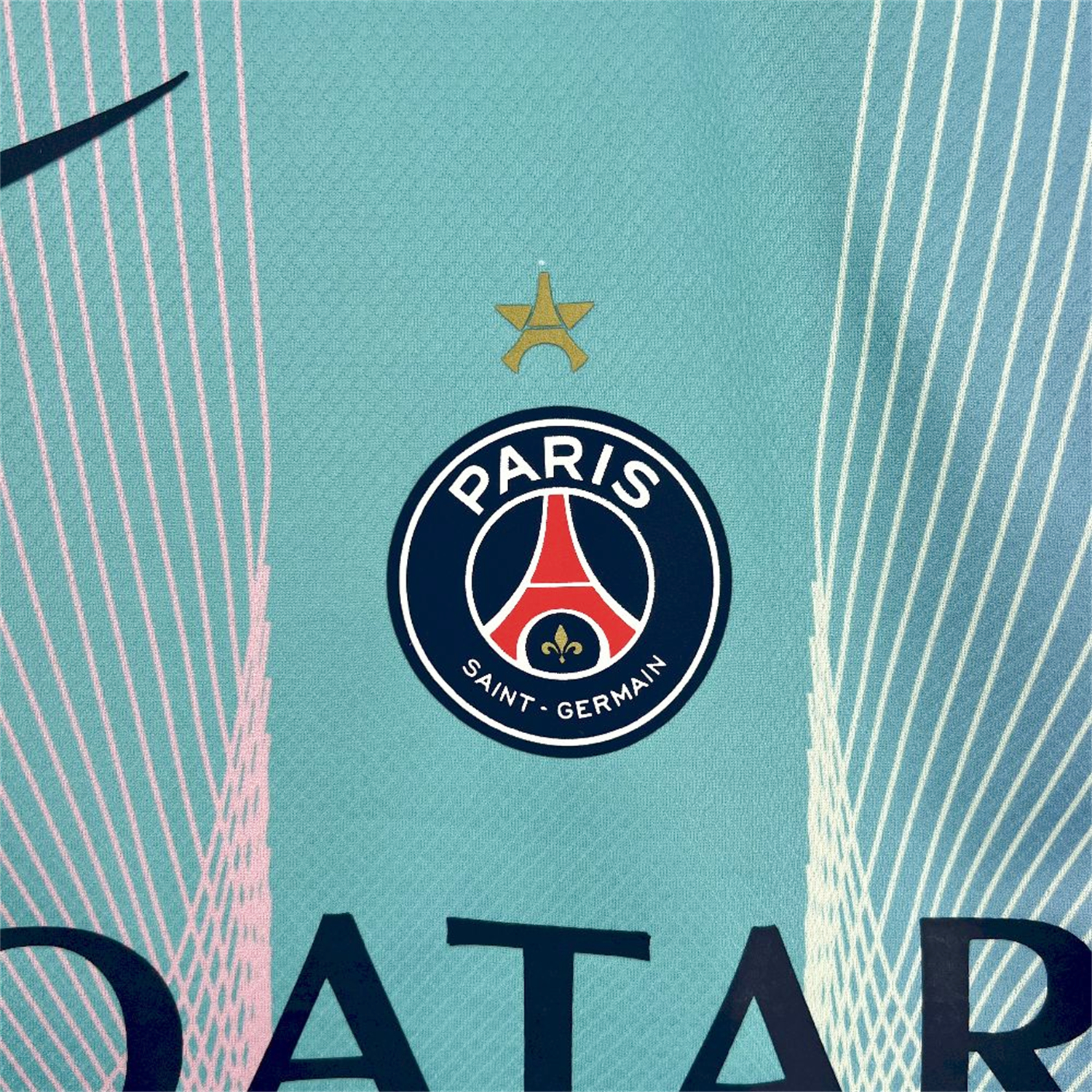 AlphaJersey-Paris Saint-Germain PSG 25-26 T90 White Lines Light Blue Gradient Special Jersey - Fans Version