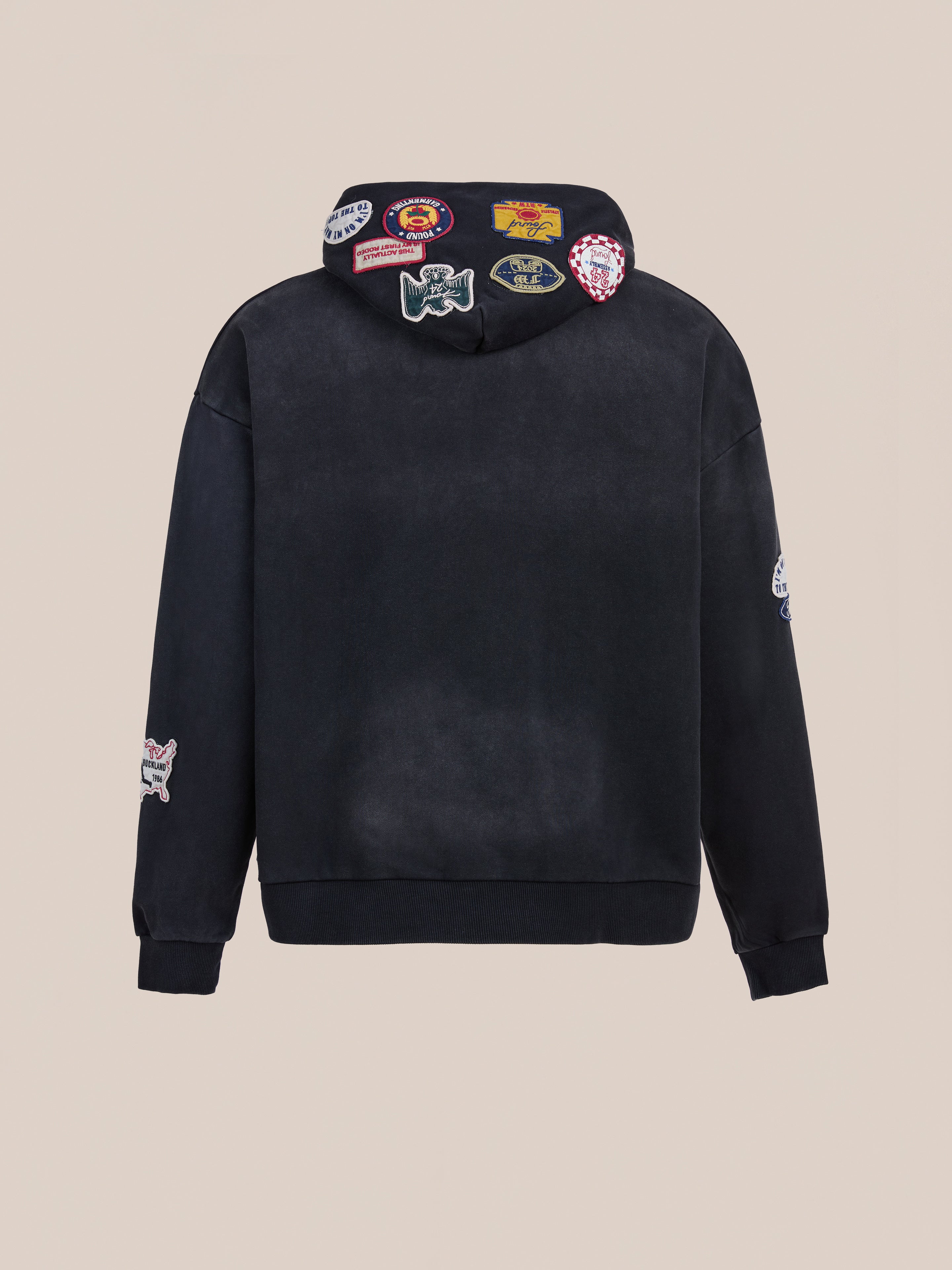 Distressed Patch Hoodie | Modern Menswear by yycbvcnbmmnbm