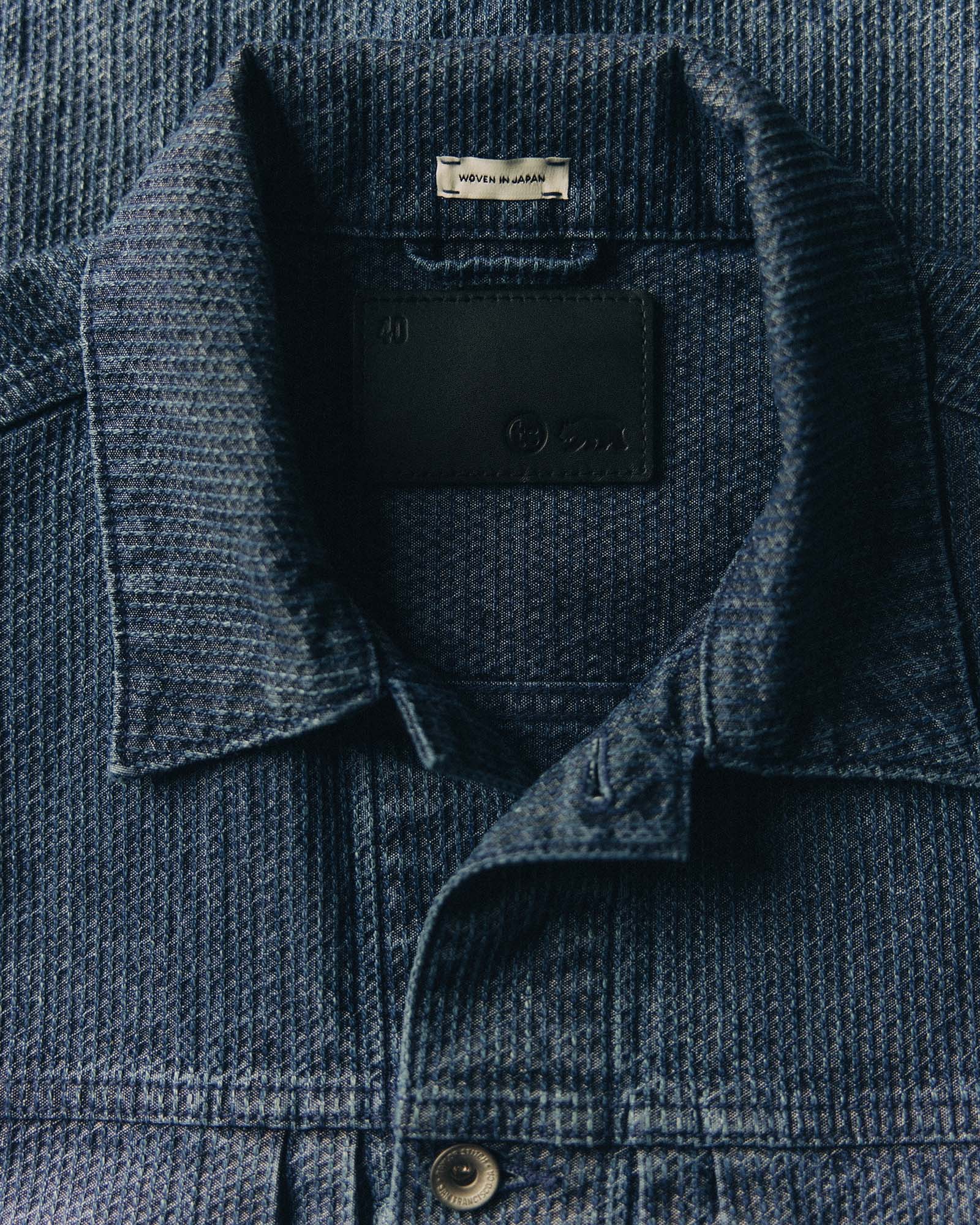 The Ryder Jacket in Japanese Washed Indigo Sashiko | Modern Menswear by yycbvcnbmmnbm