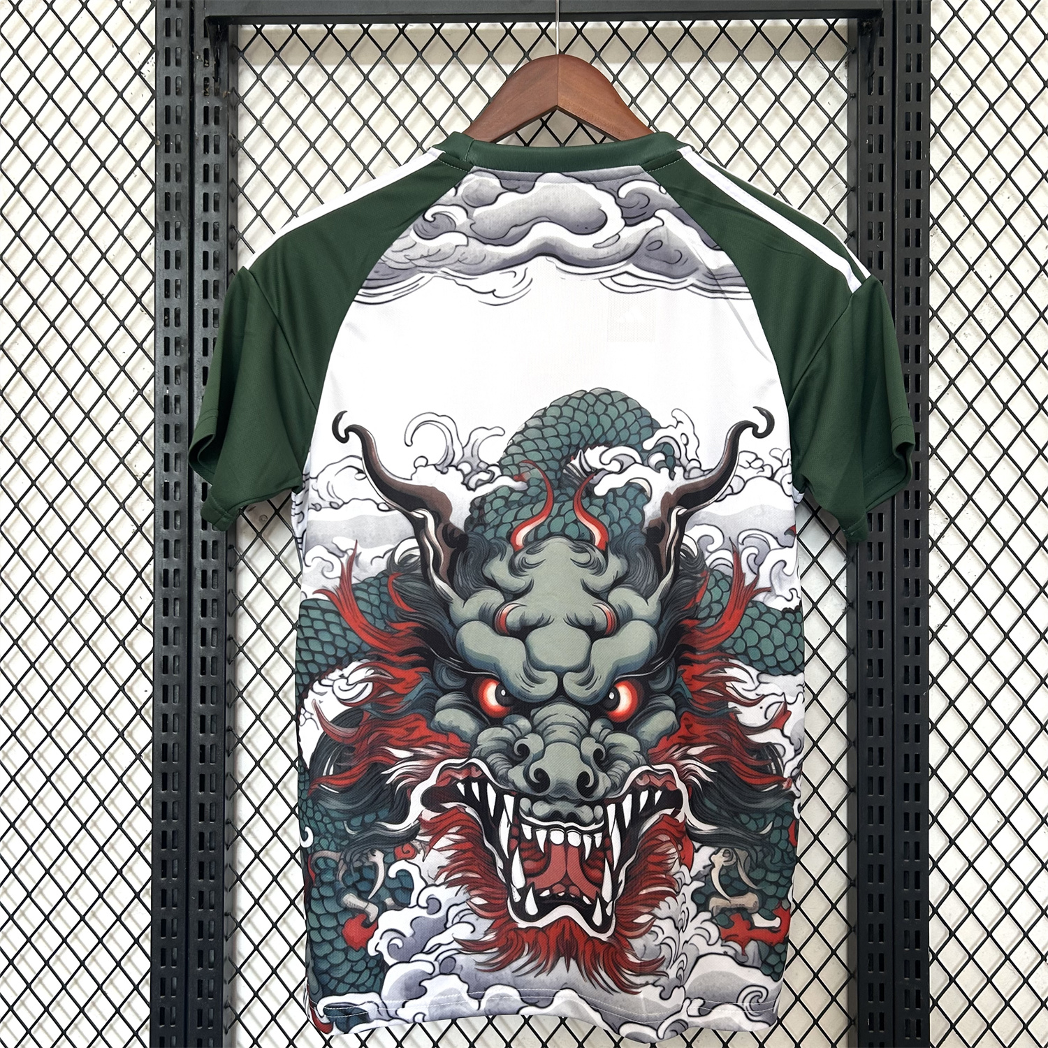 AlphaJersey-Japan 25-26 Y3 Green Dragon Roar White Jersey - Fans Version