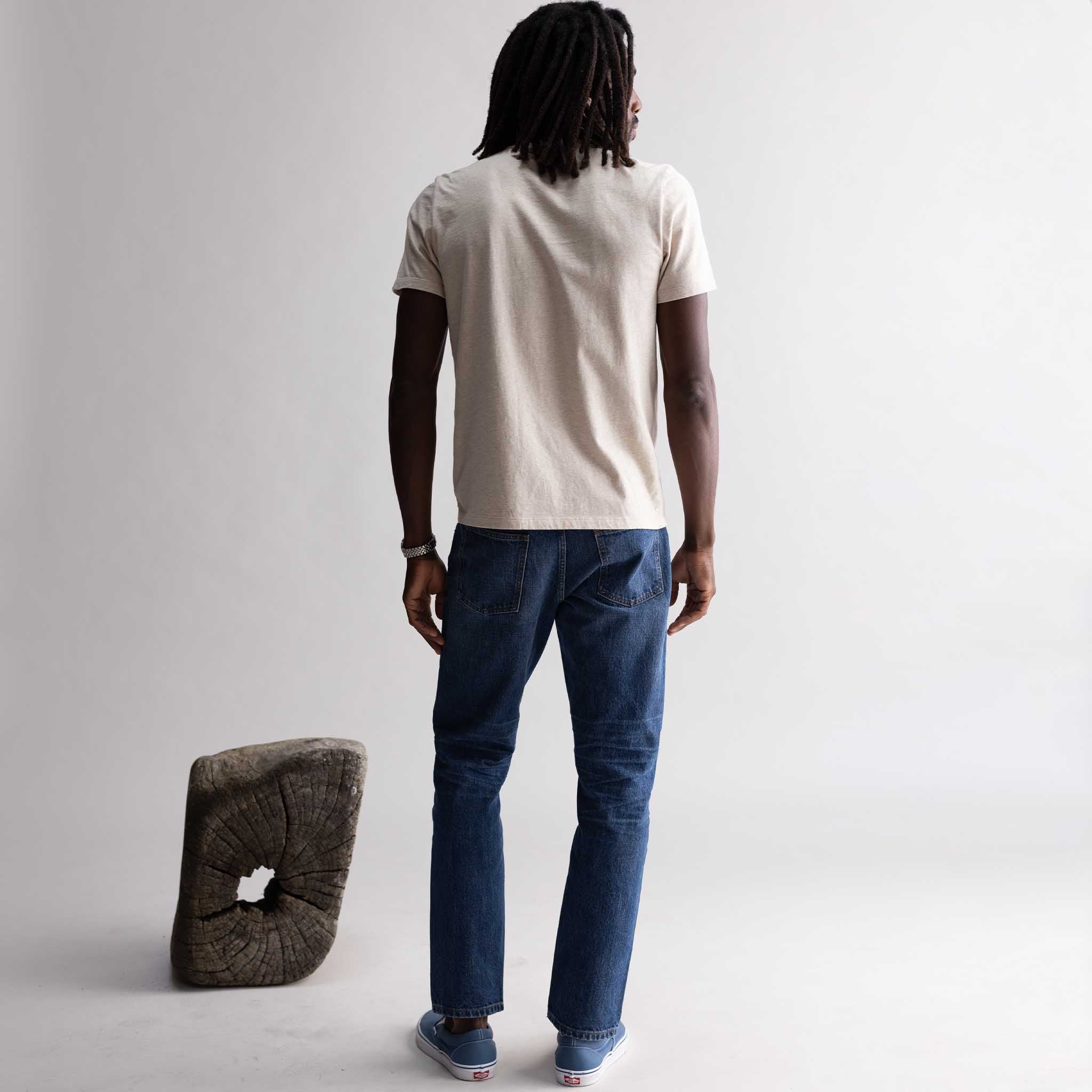 The Organic Cotton Tee in Heather Oat | Modern Menswear by yycbvcnbmmnbm
