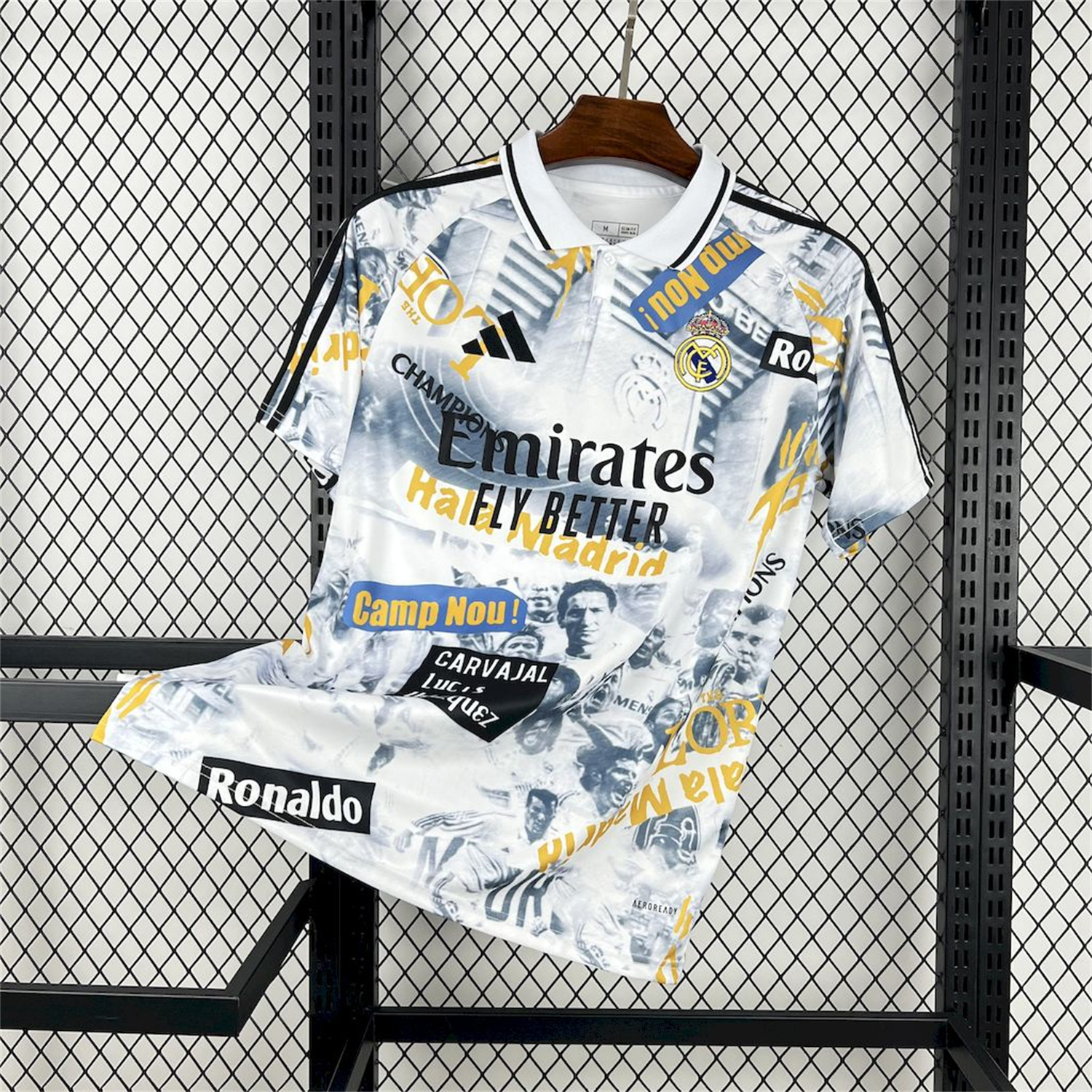 AlphaJersey-Real Madrid 25-26 Capture Of Camp Nou POLO White Special Jersey - Fans Version