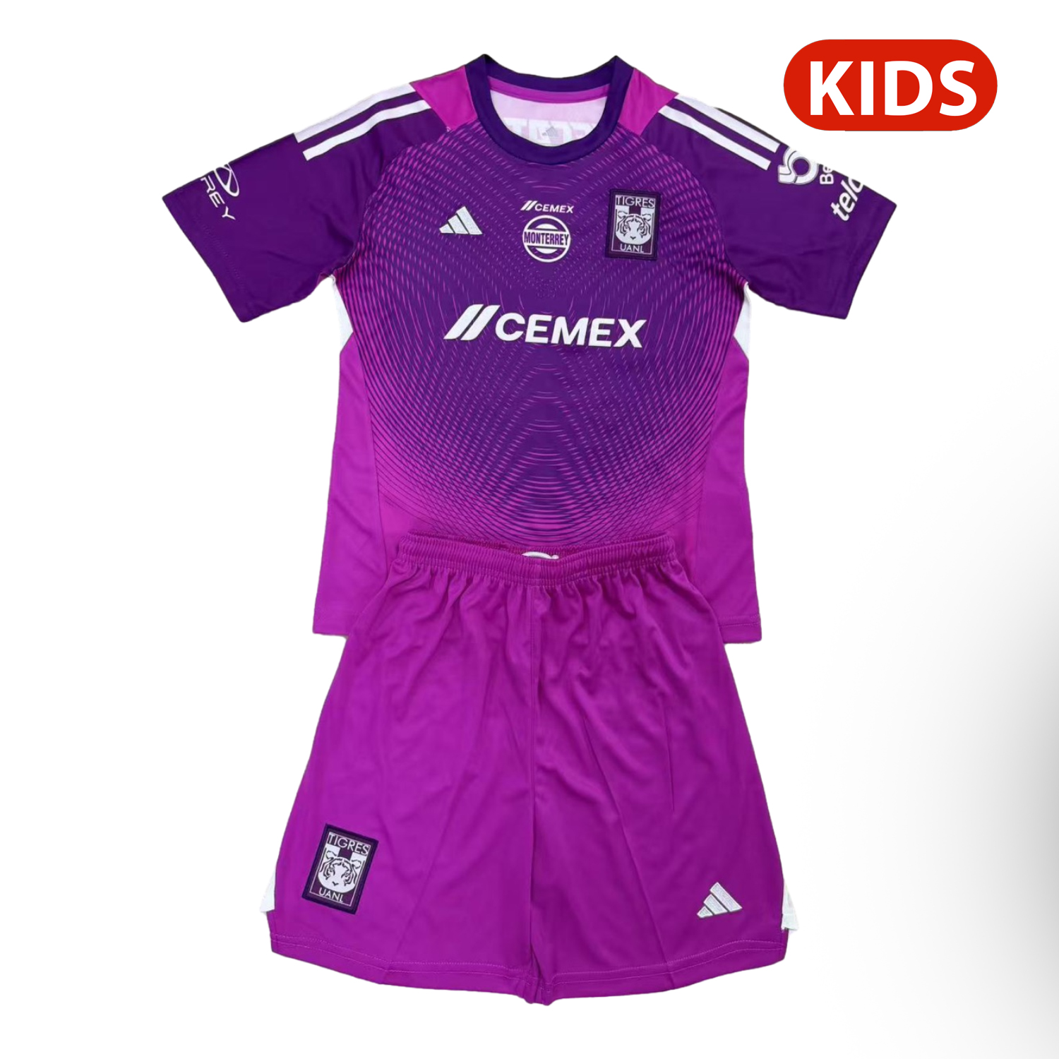 AlphaJersey-Tigres UANL 25-26 Purple Goalkeeper Kids Kit